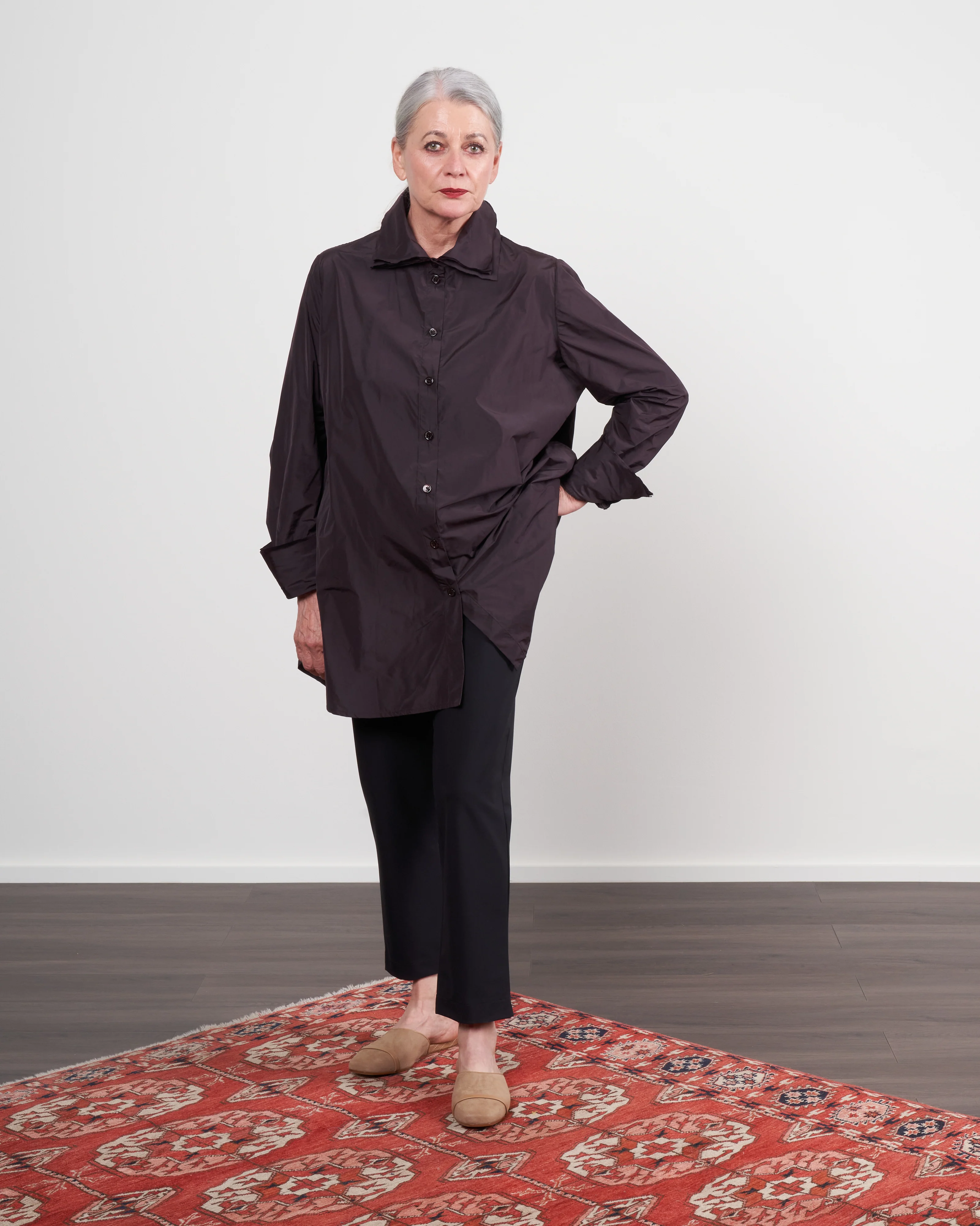 oversize deko blouse - balsamico - Image 2