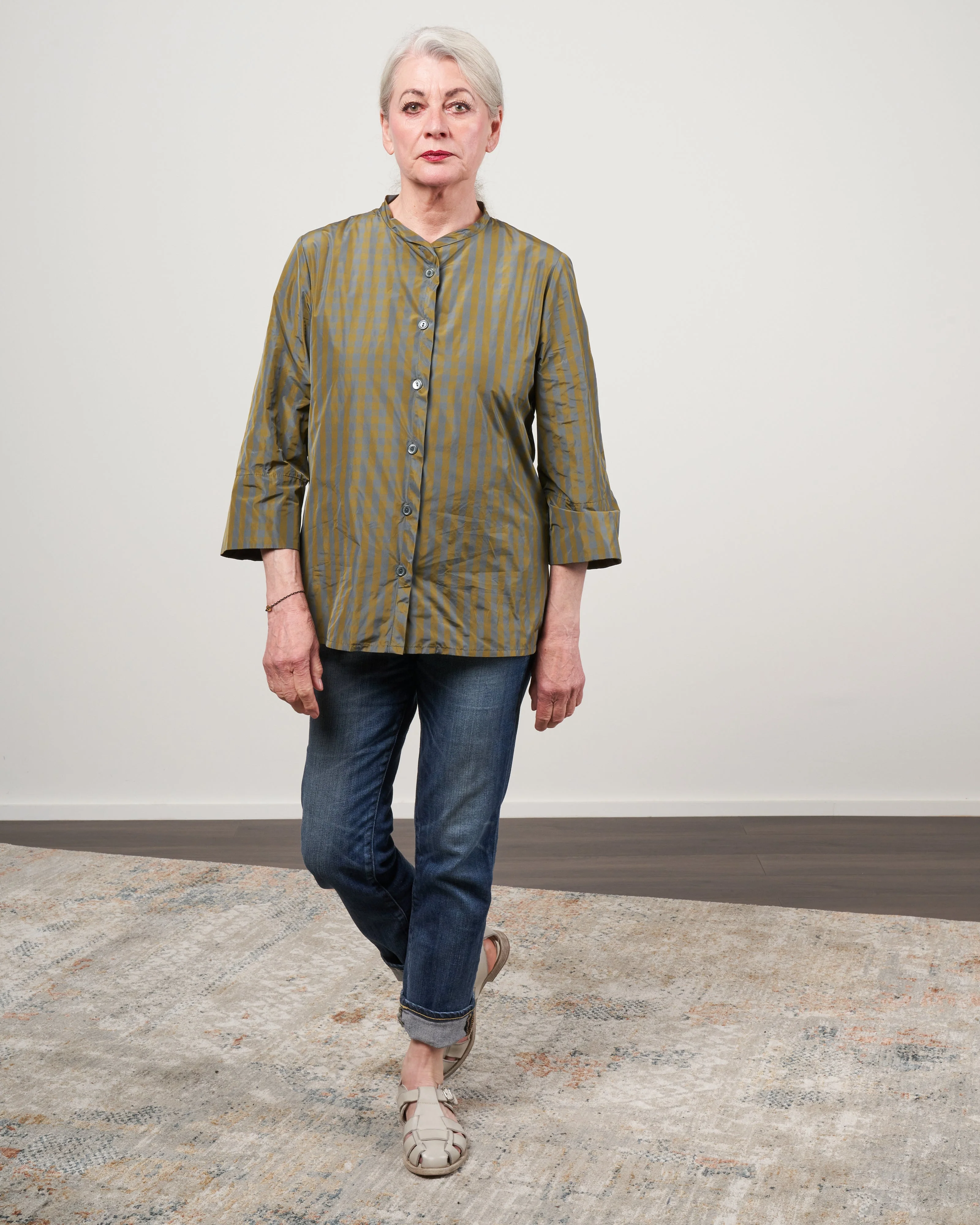 roundneck button up top - aspalenti