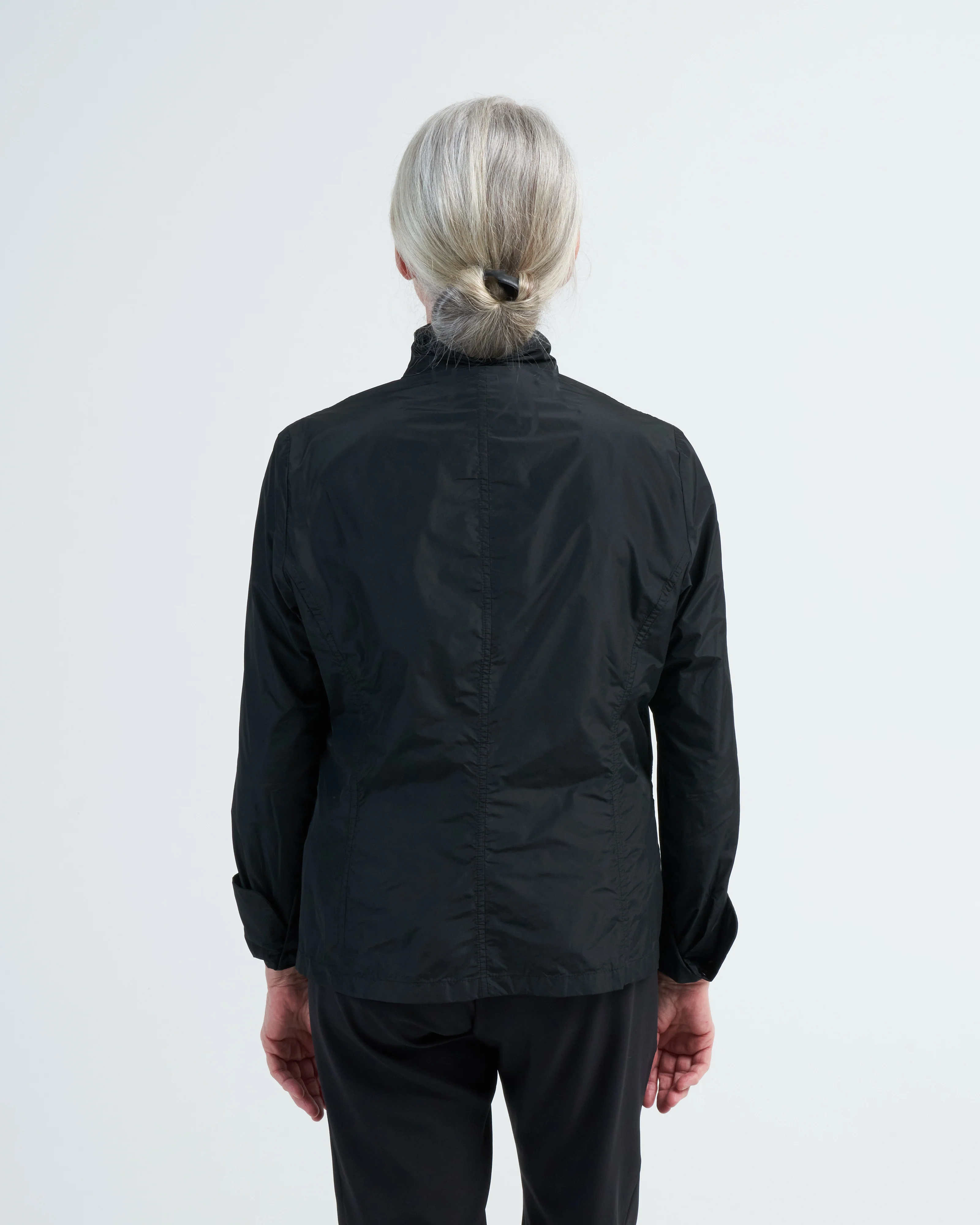 shawl collar darted bluse - black - Image 4