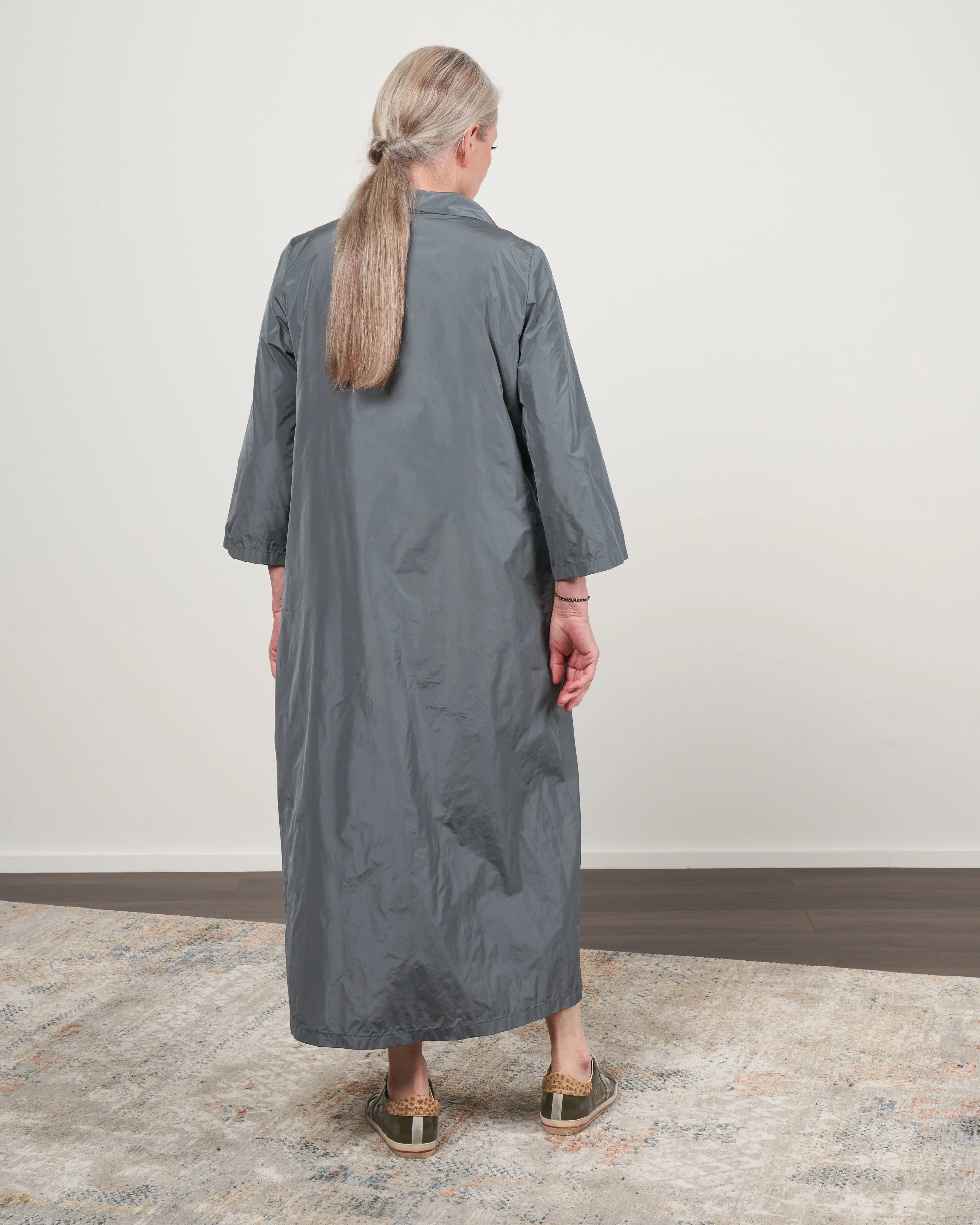 taft dress with polo collar elbow sleeve - asparago - Image 3