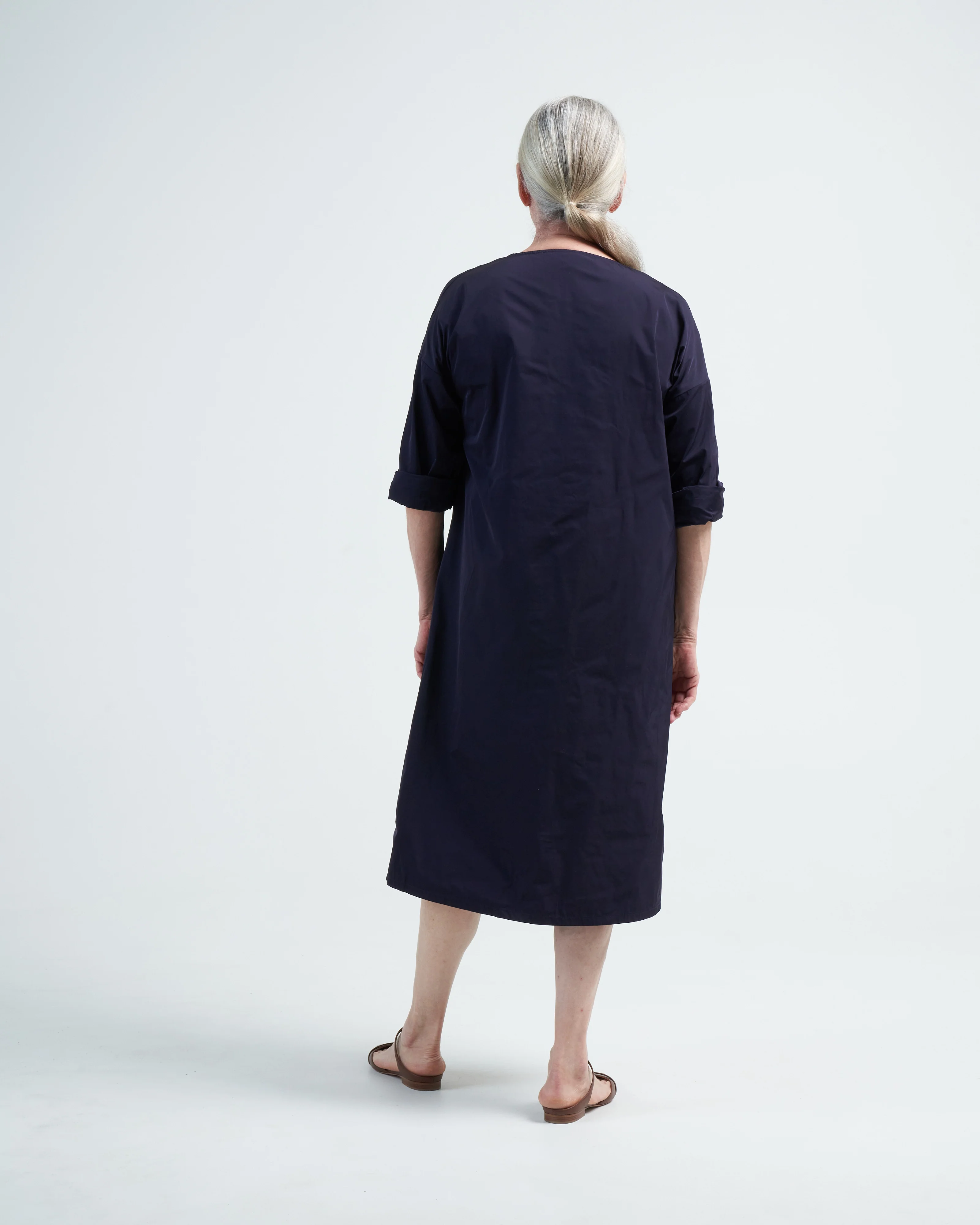 v neck shirt dress - blackberry - Image 4
