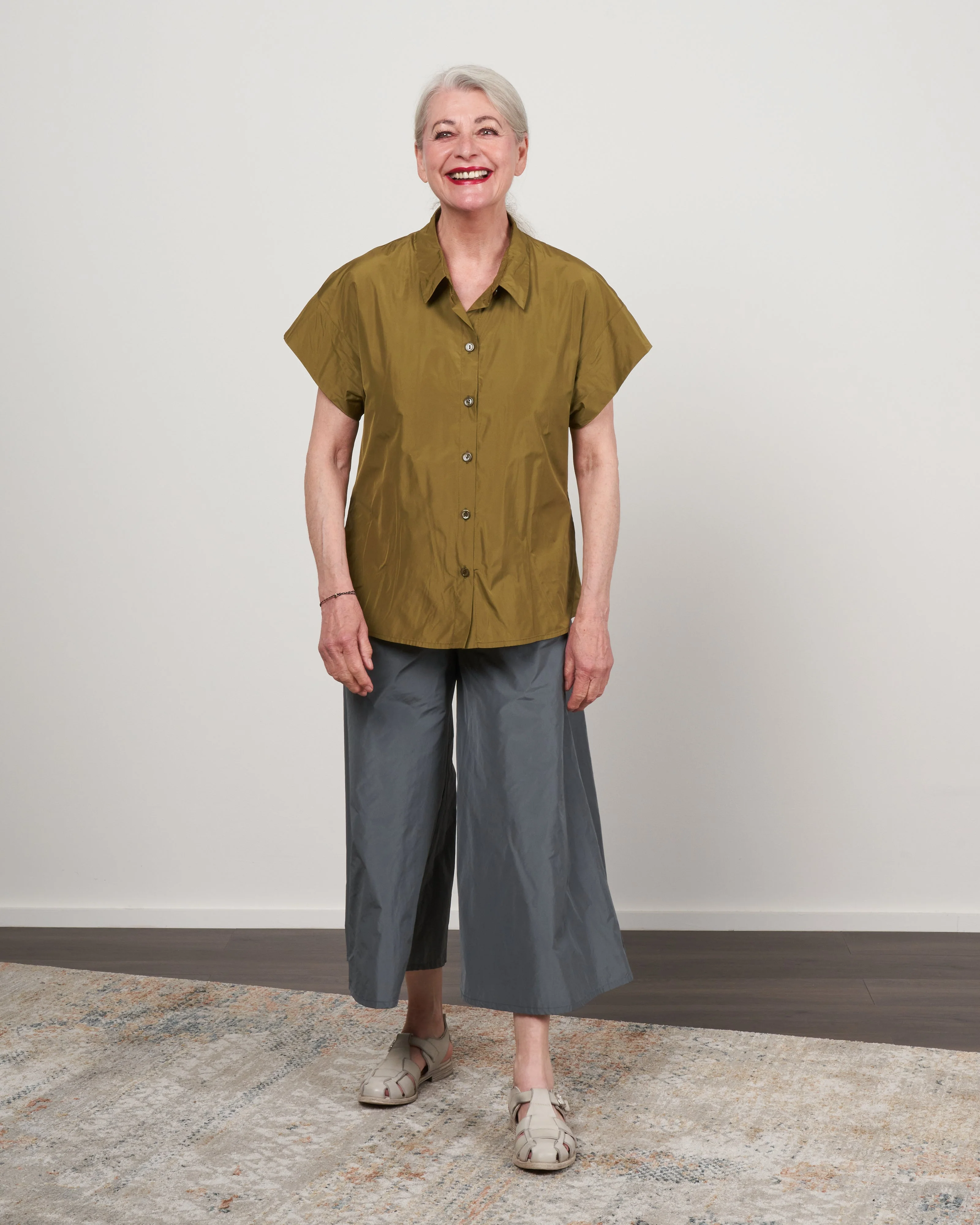 wide leg pant - asparago - Image 2