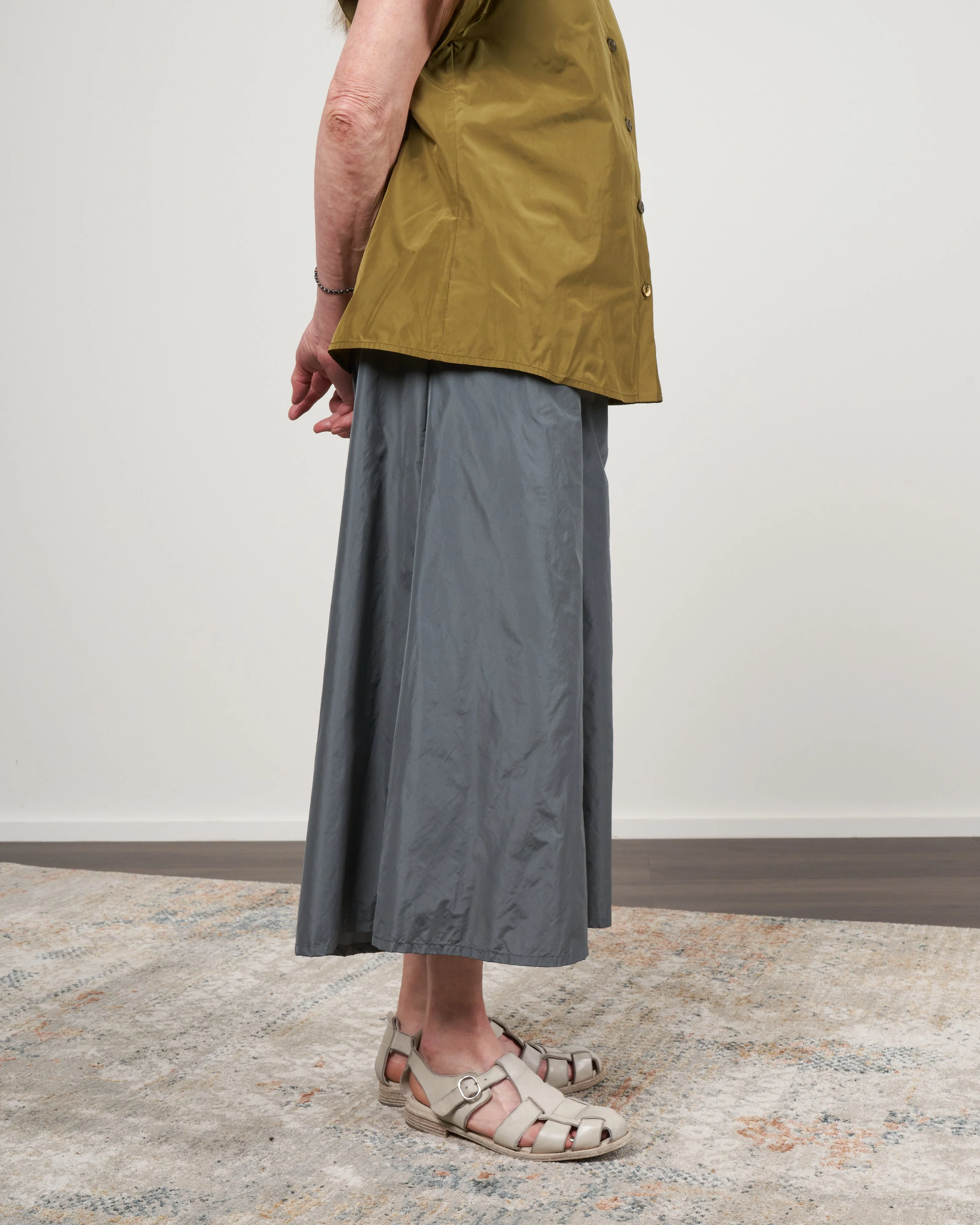 wide leg pant - asparago - Image 3