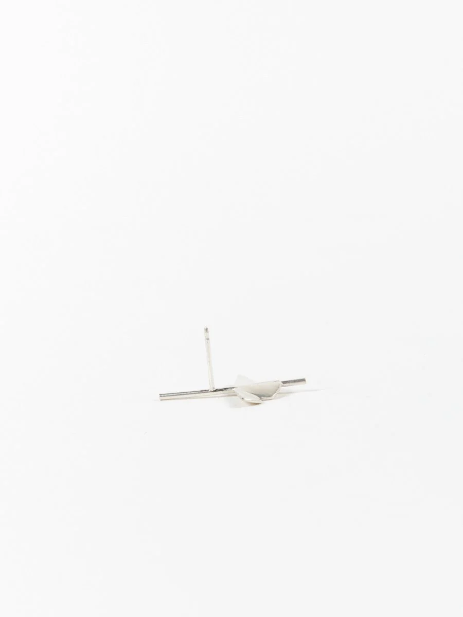 lotus stud earring - ss - Image 3