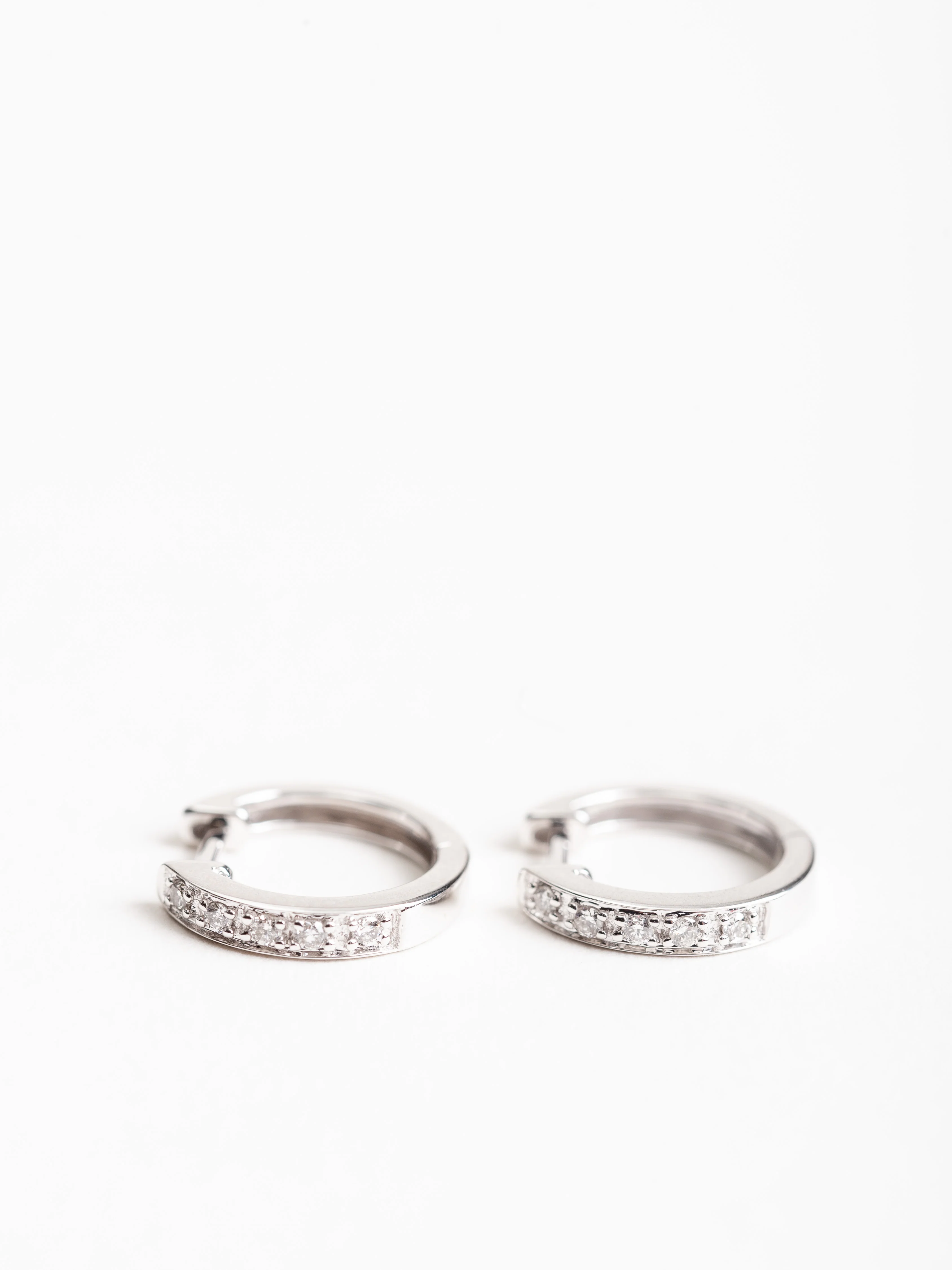 mini white gold hoop - Image 2