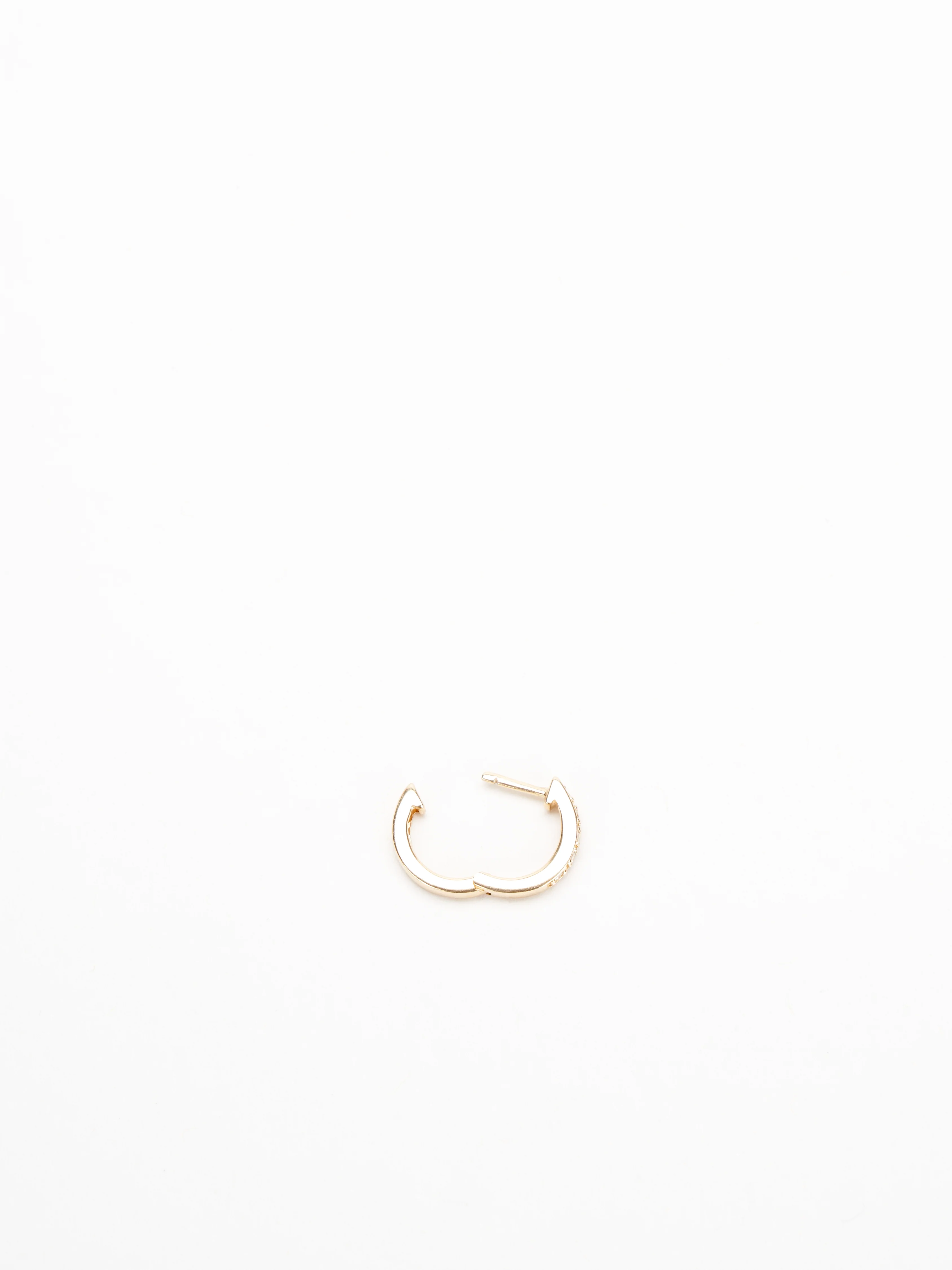mini yellow gold hoop single - Image 2