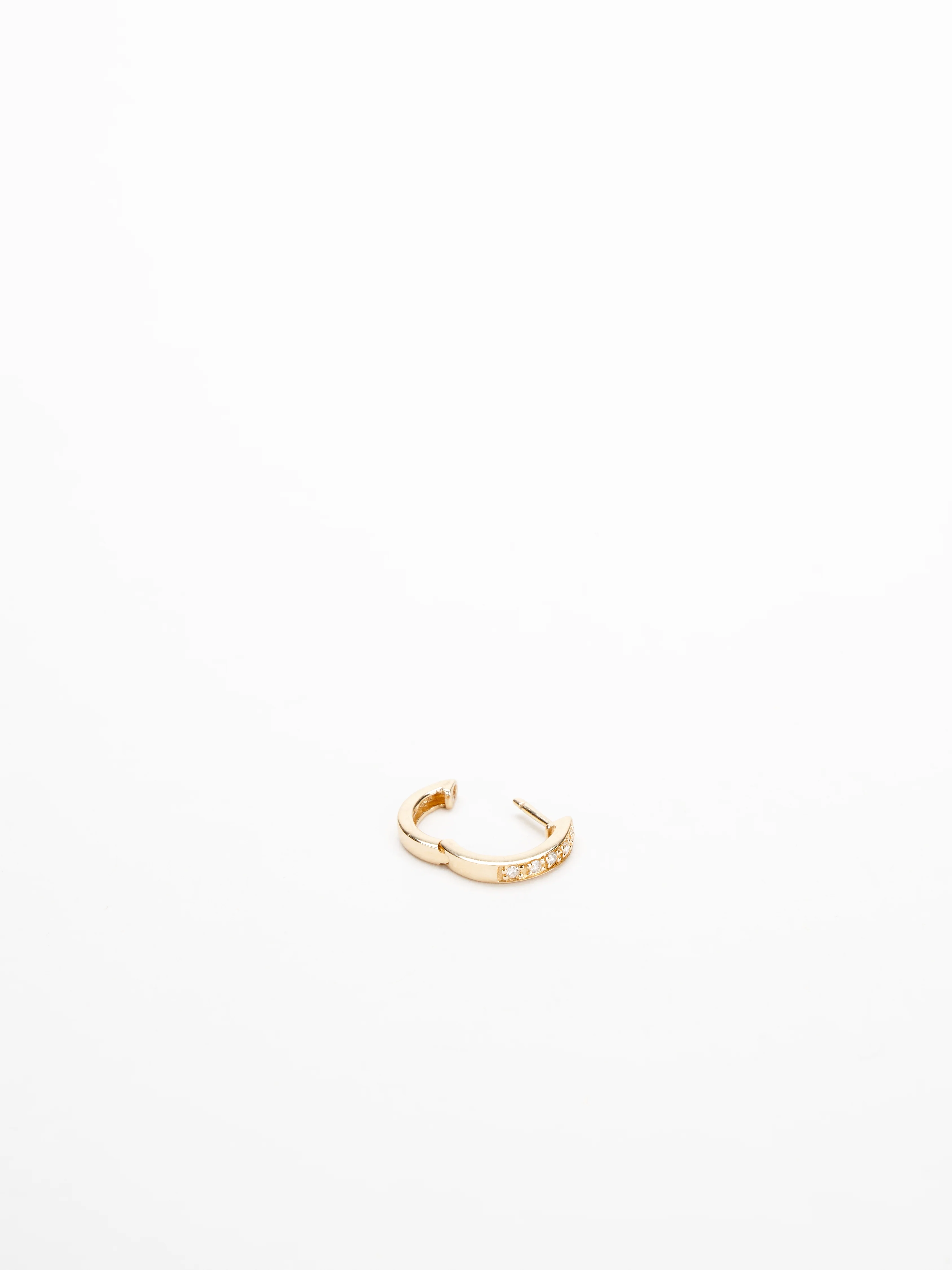 mini yellow gold hoop single - Image 3