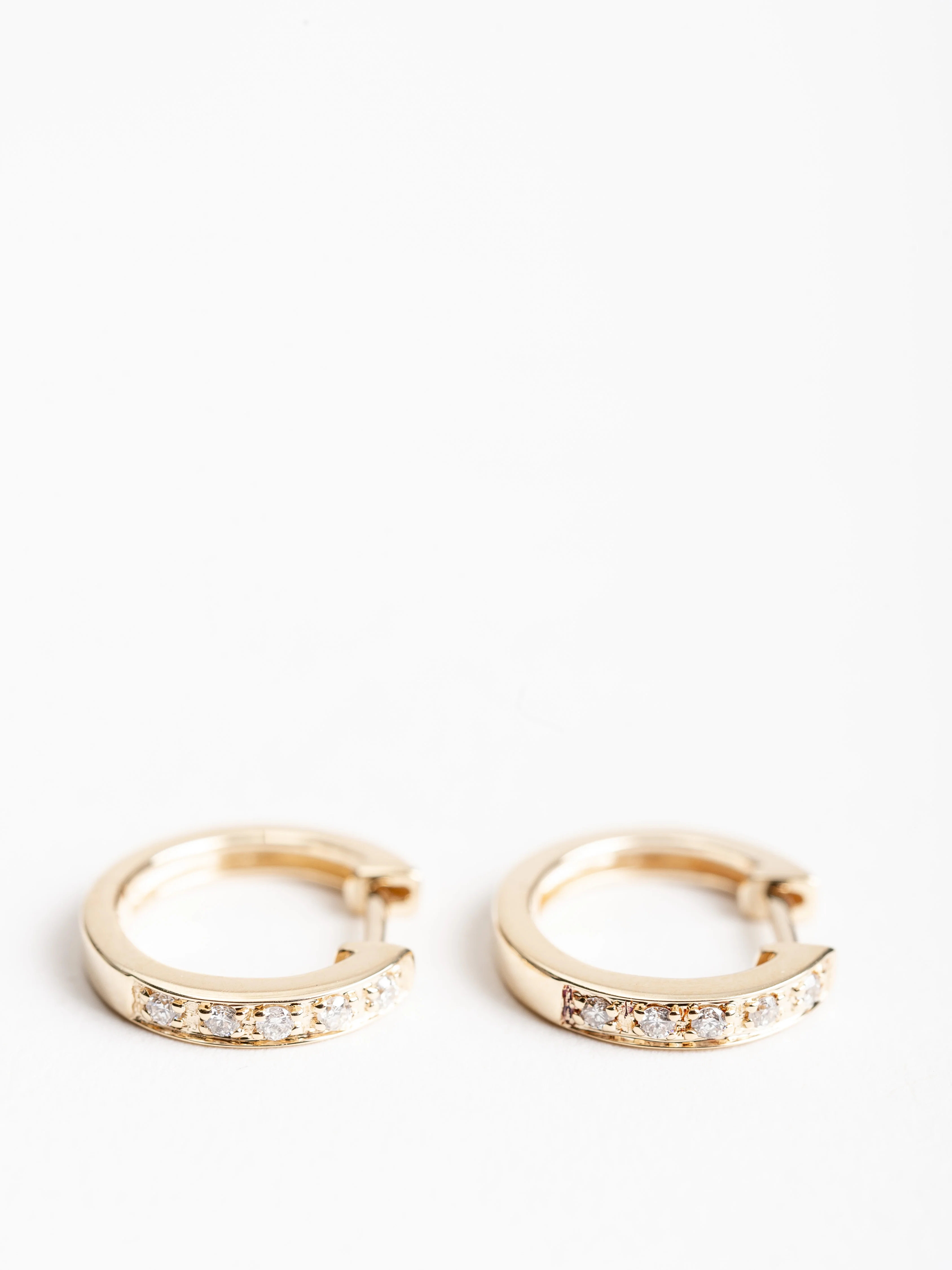 mini yellow gold hoop - Image 2