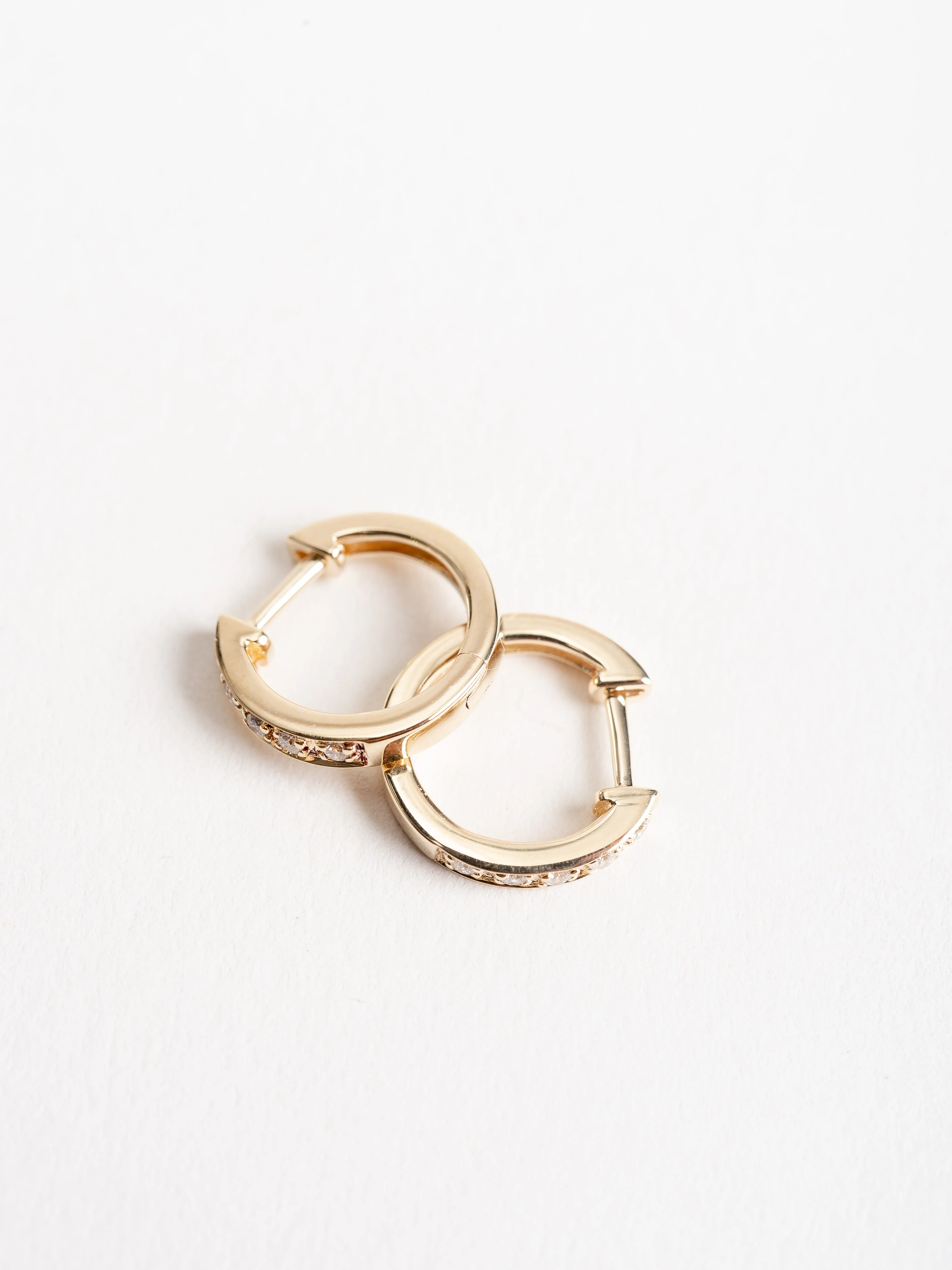 mini yellow gold hoop - Image 3
