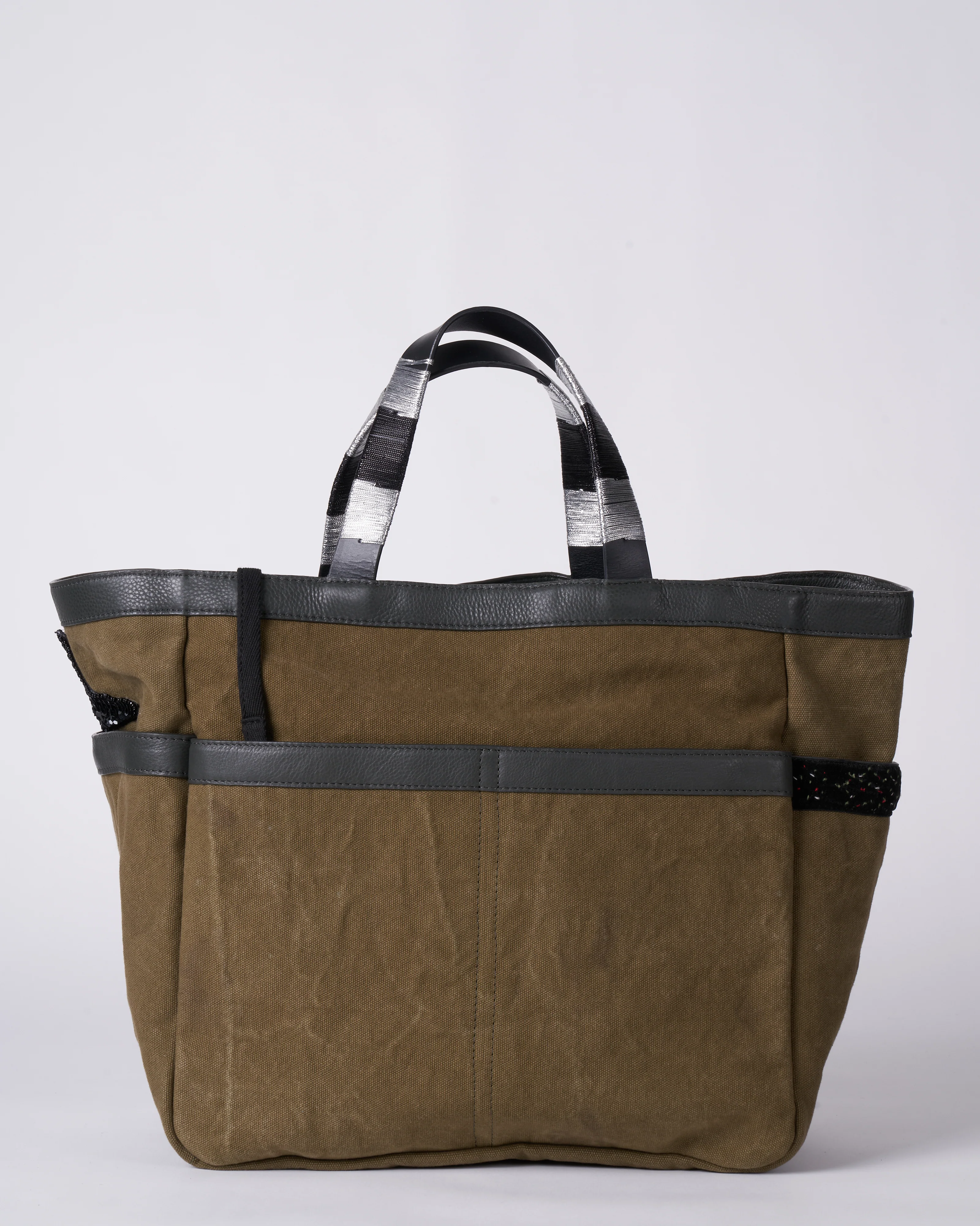 army patch embroidery salcombe tote - army green - Image 2