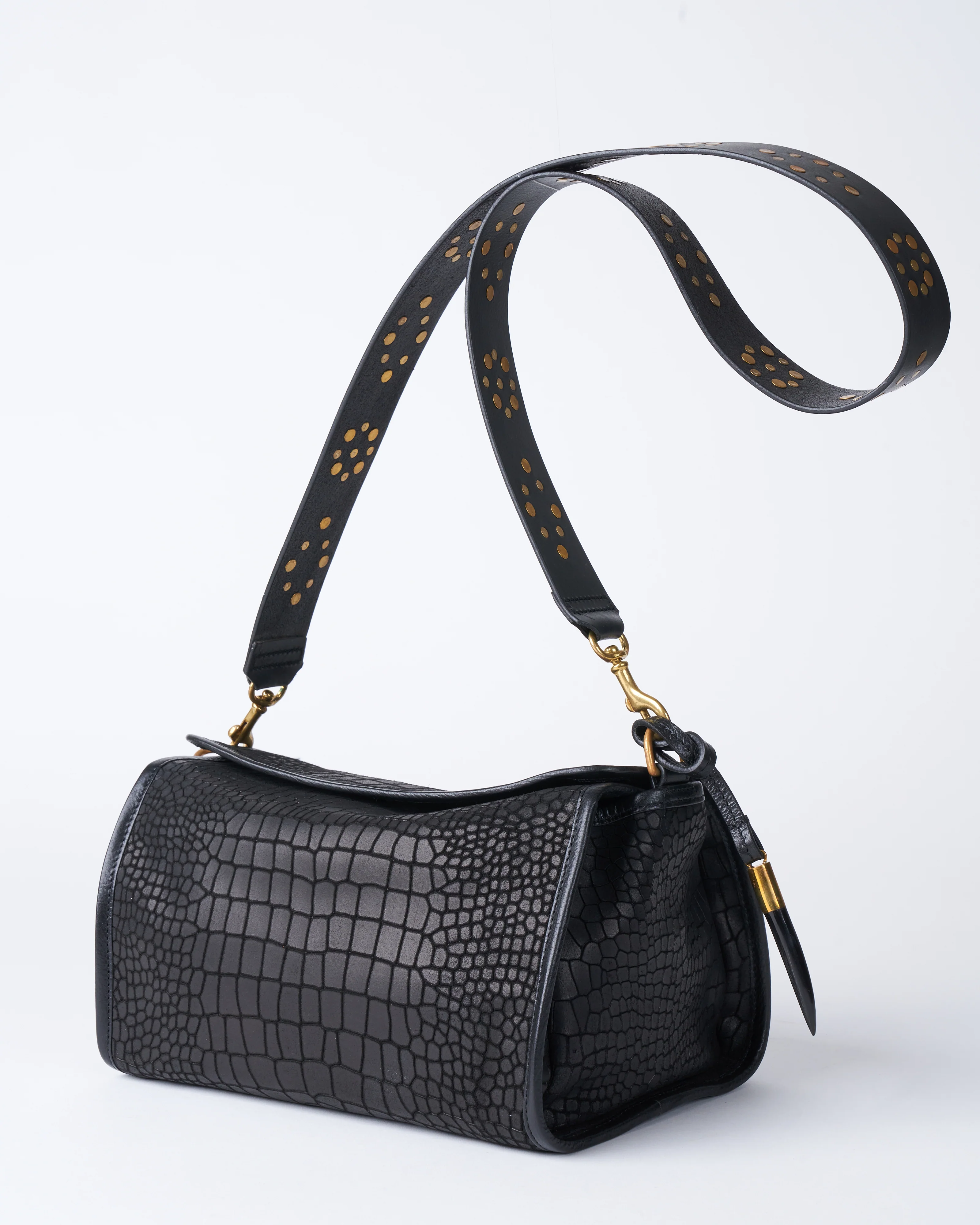 black croco ella bag - black - Image 2