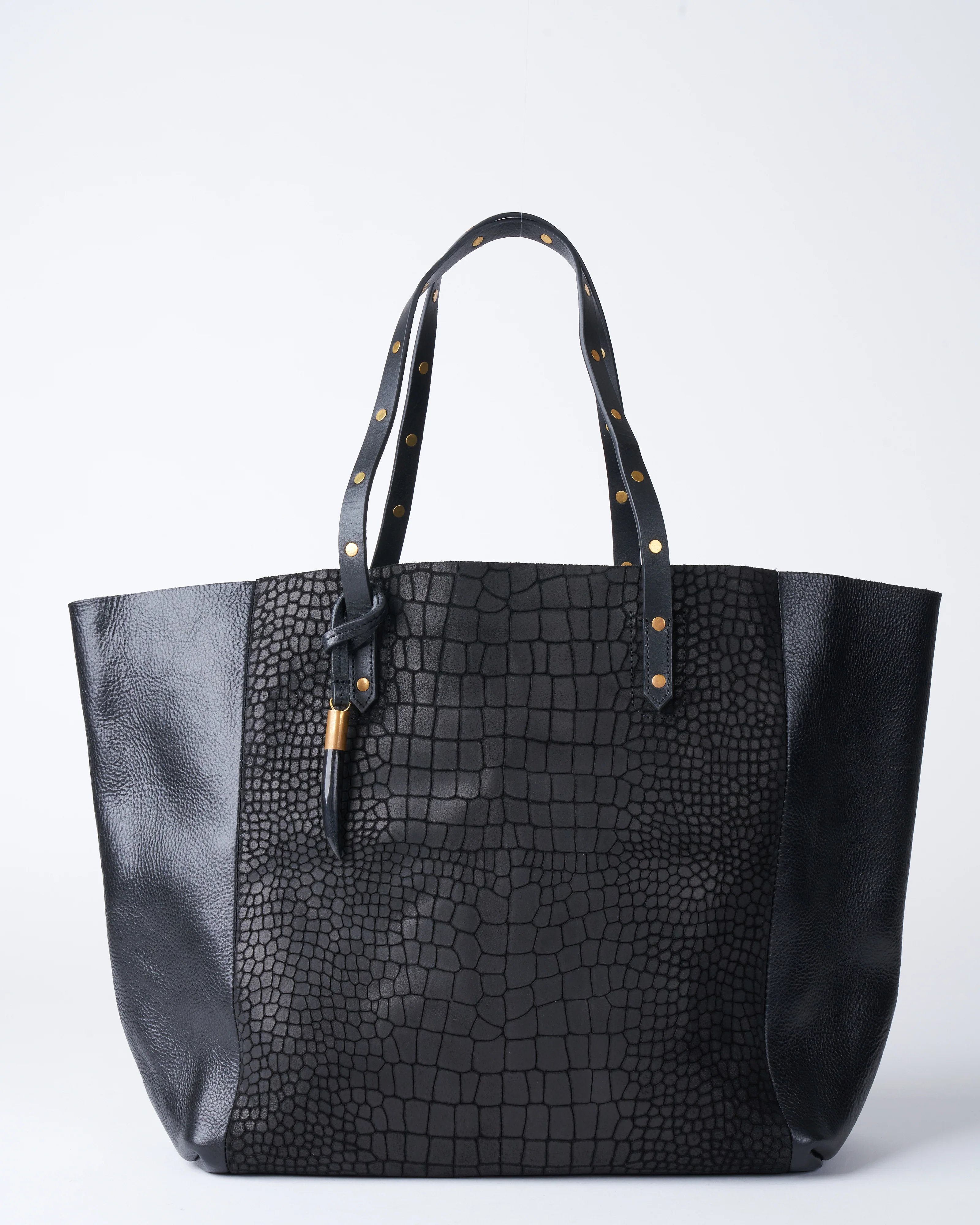 black croco tote - black - Image 2