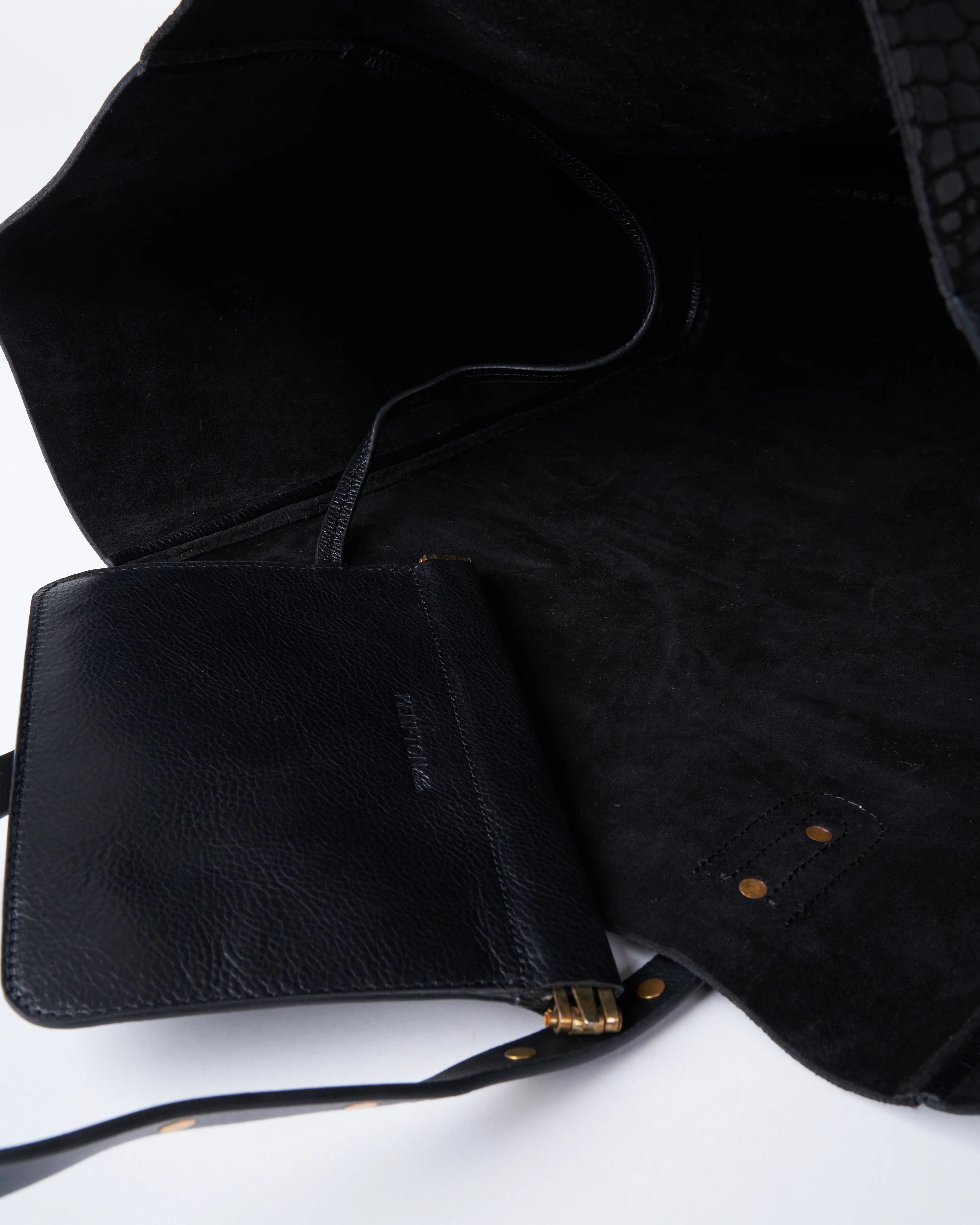 black croco tote - black - Image 4