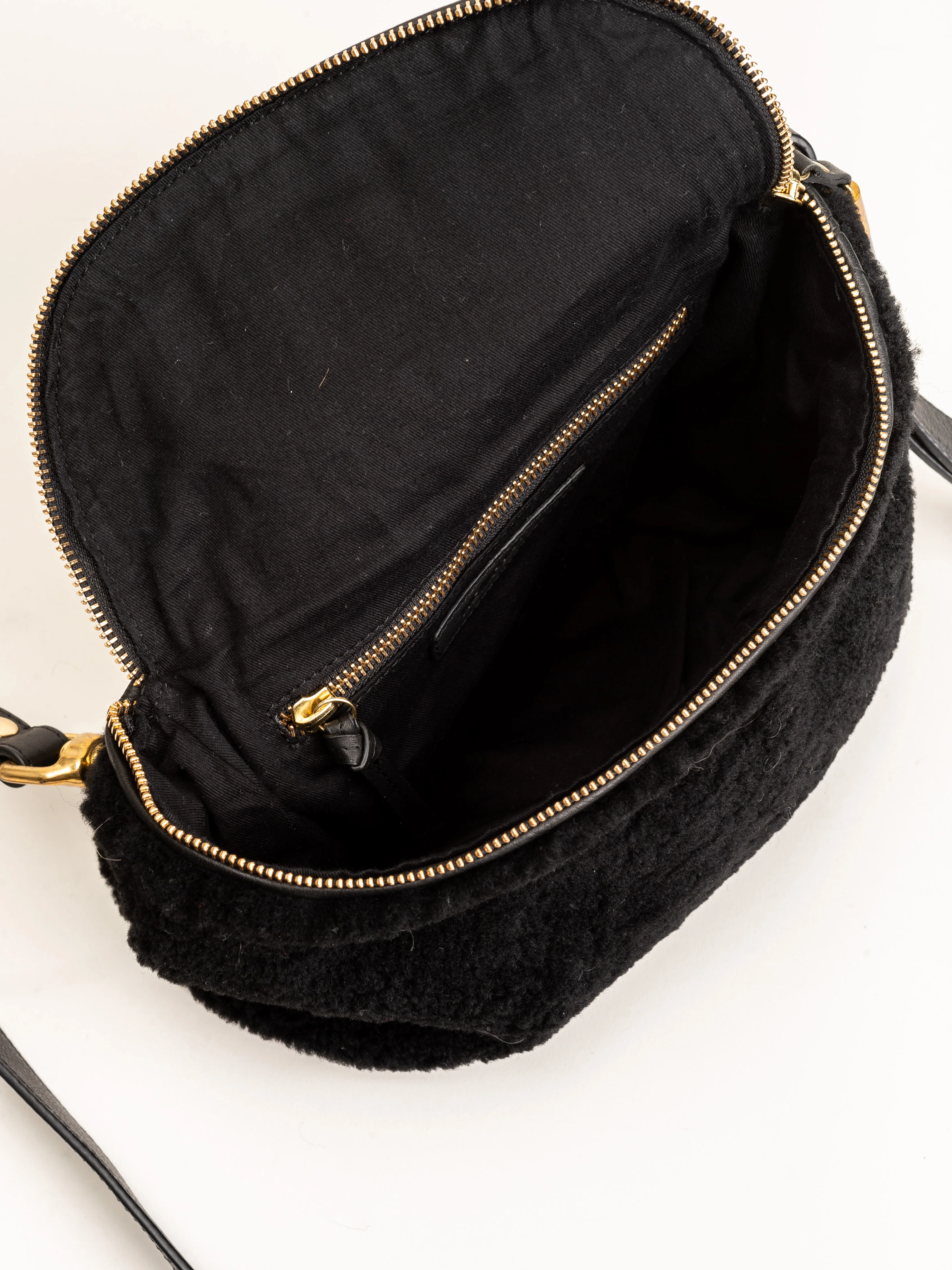mini windbourne bag - shearling black peony - Image 3