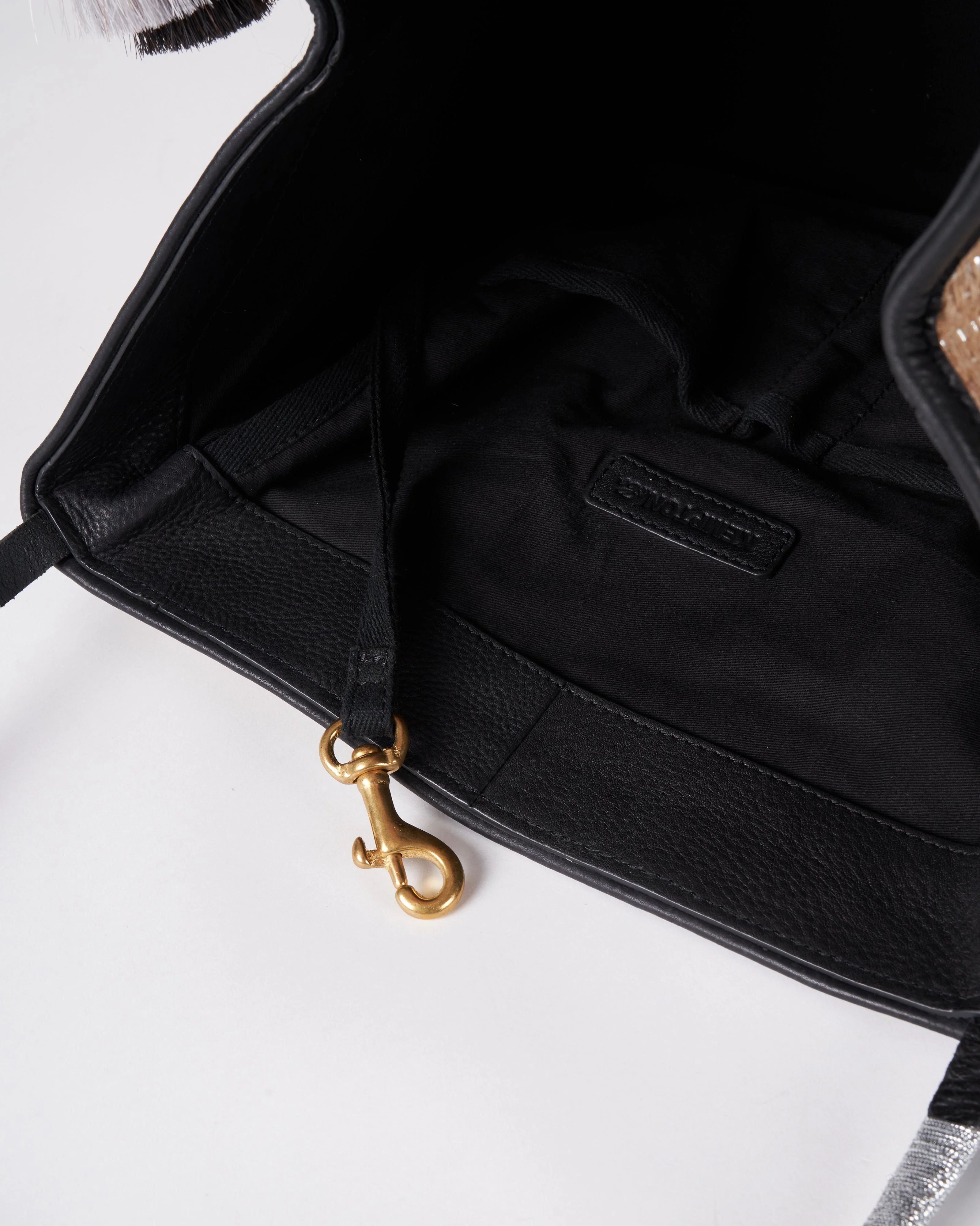 metallic jute taunton tote - natural blk - Image 4