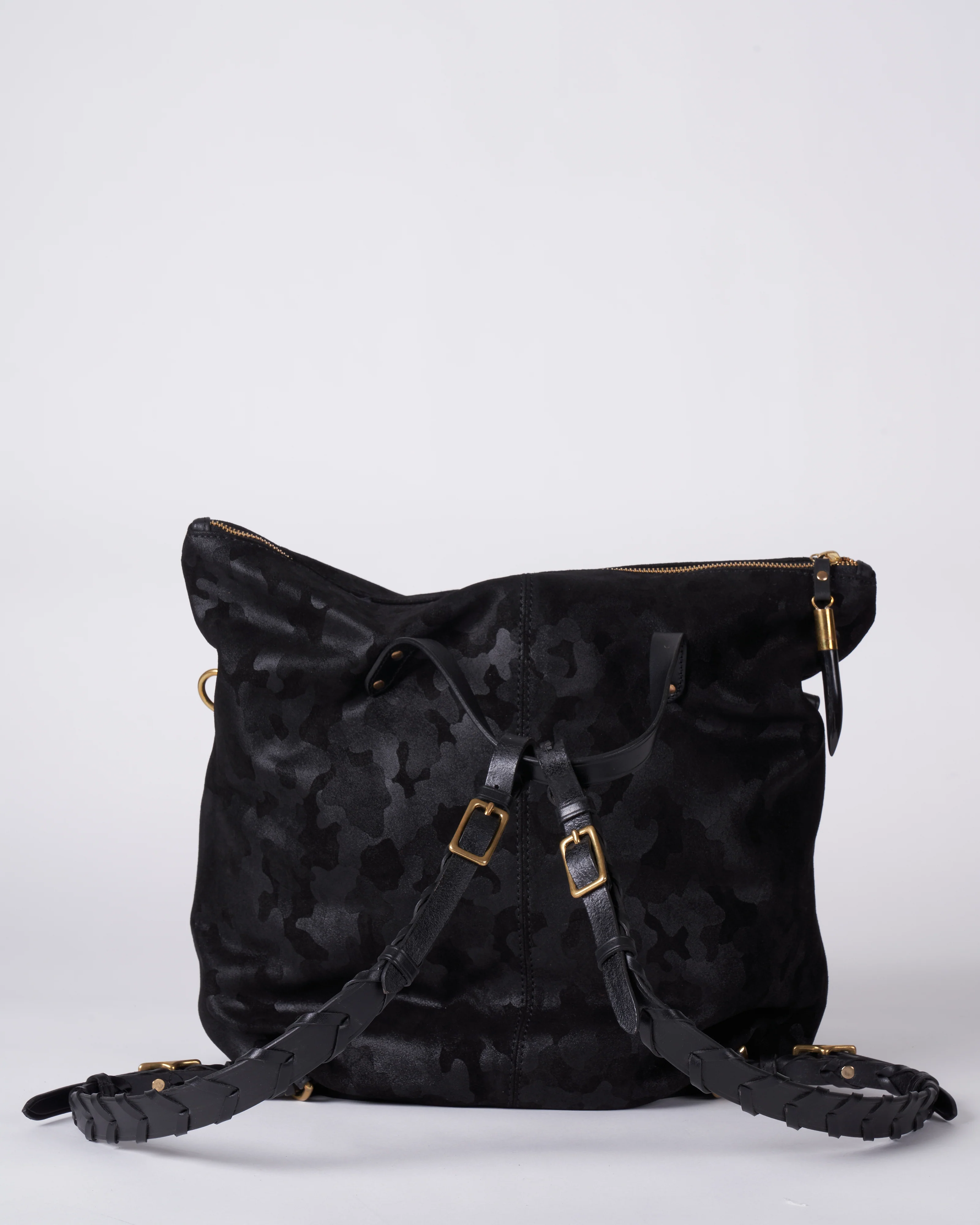 morleigh convertible backpack - black camo suede - Image 3