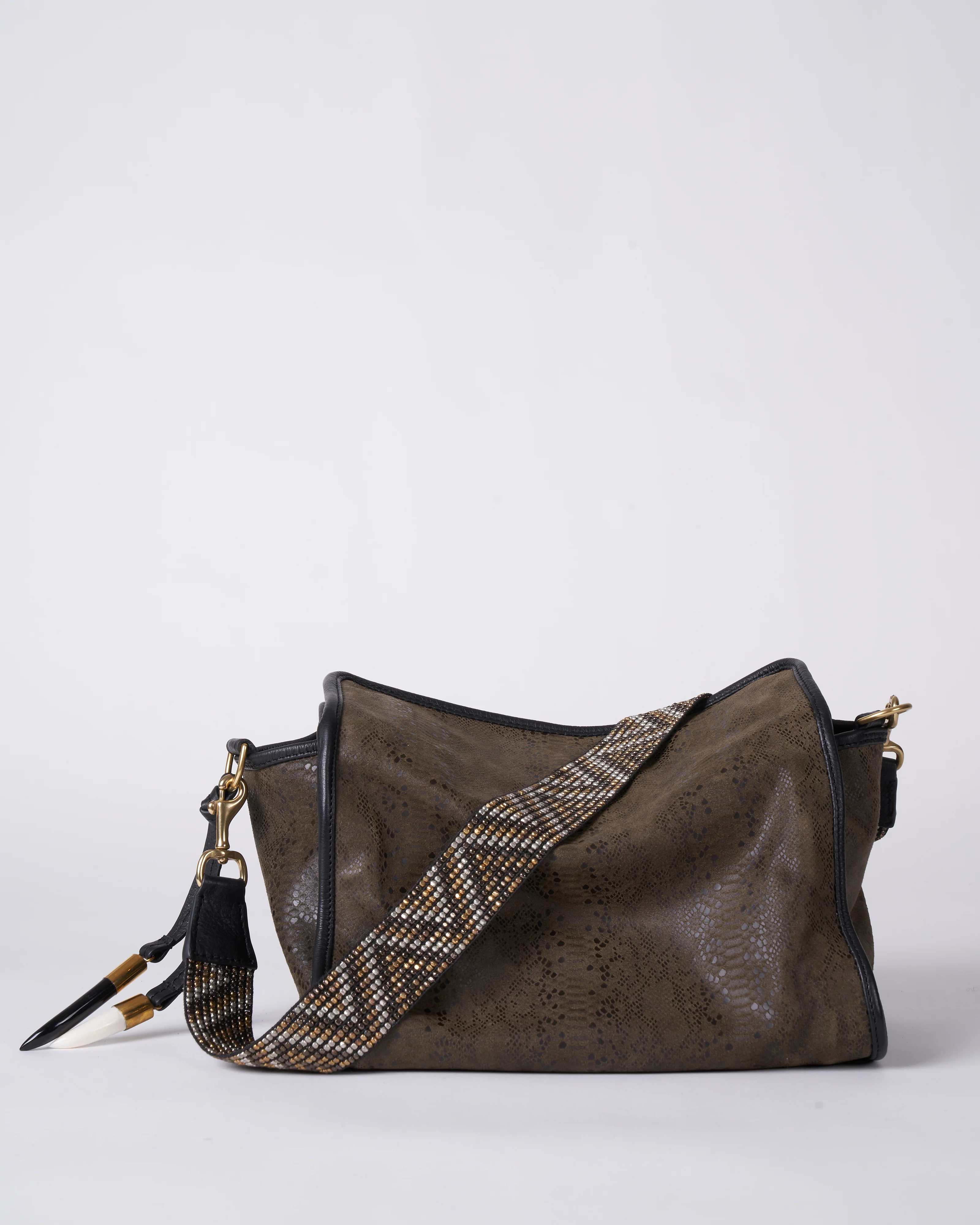 olive python ella bag - olive - Image 3