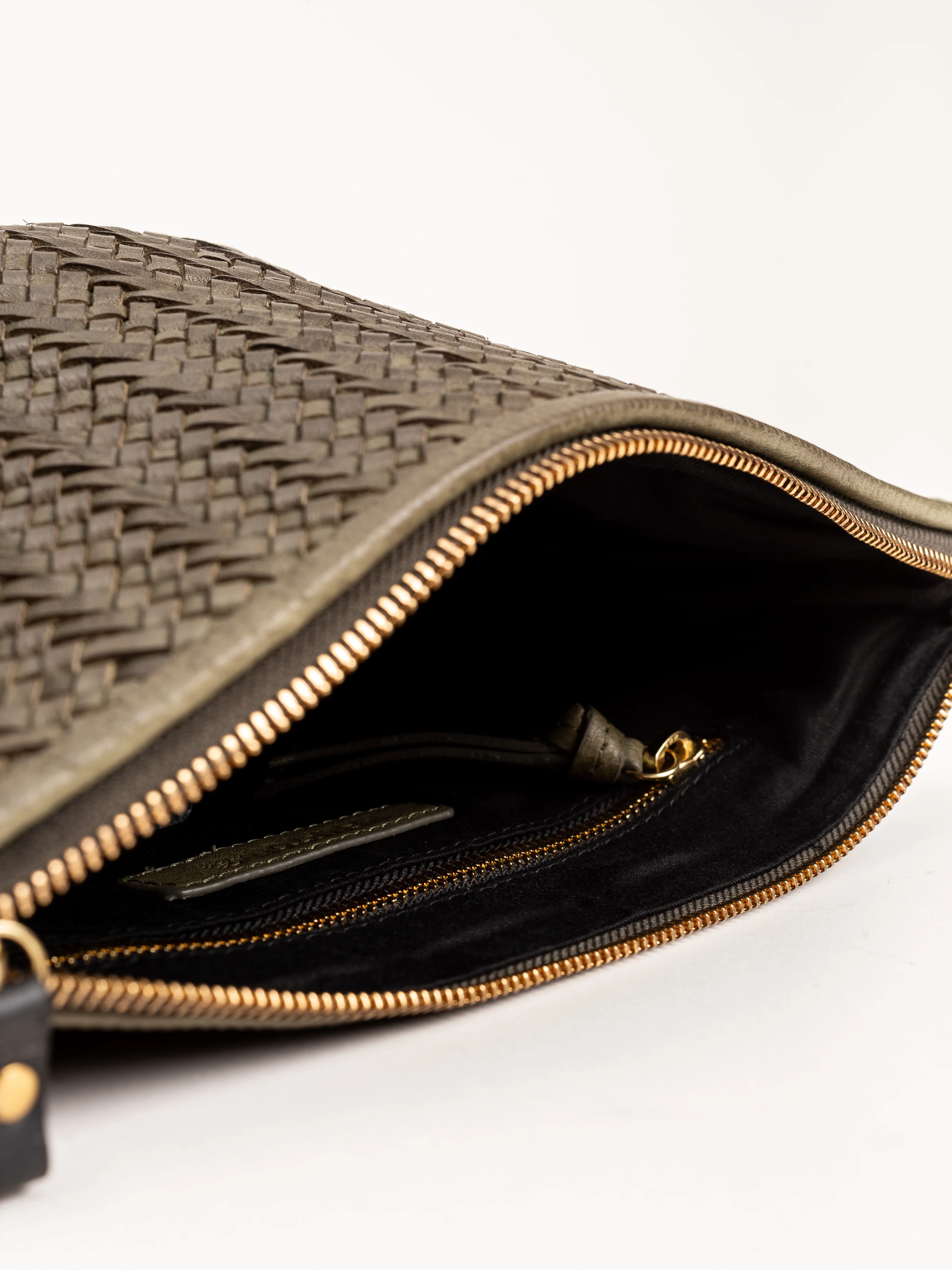 medium pouch - olive woven - Image 3