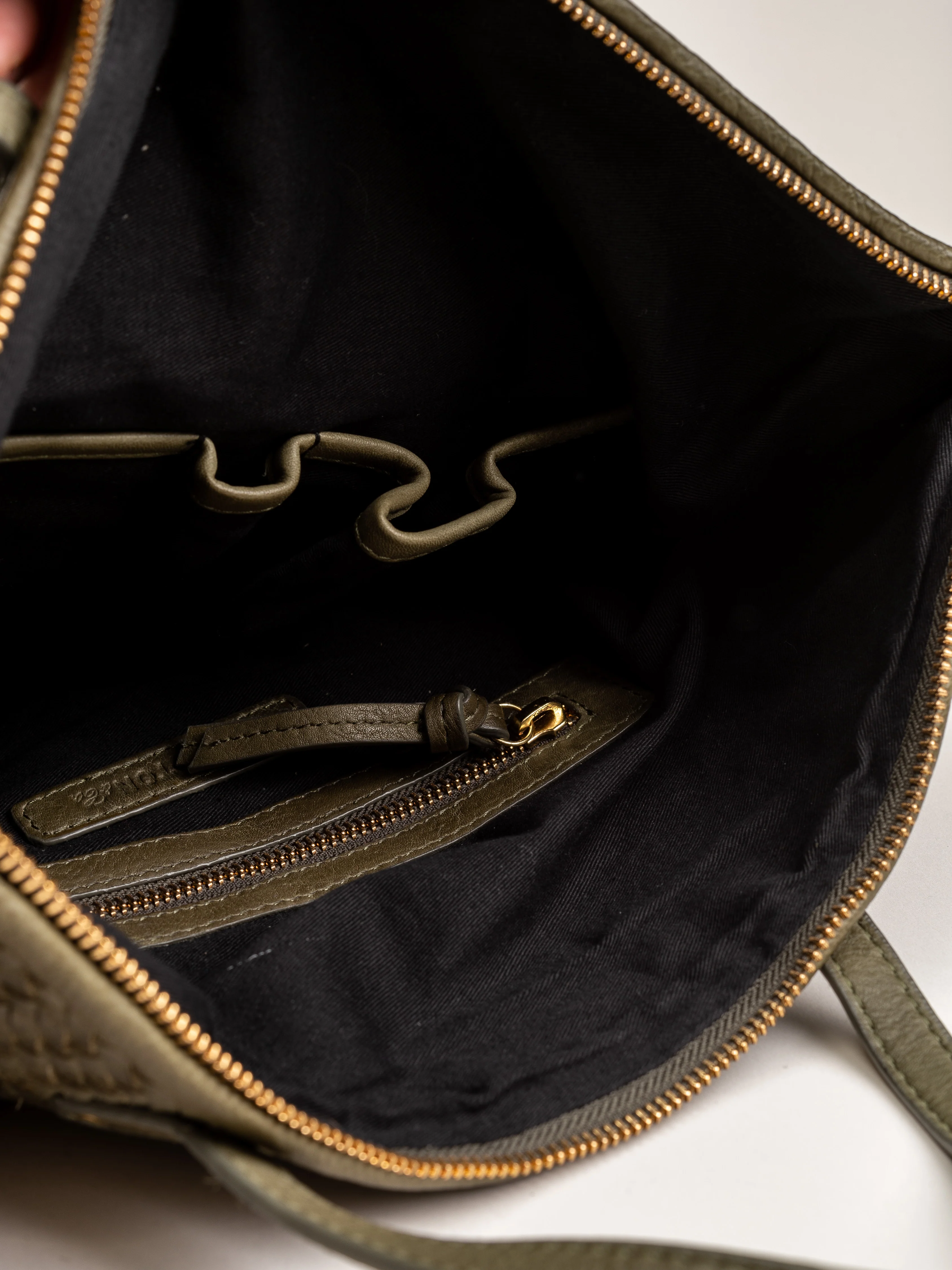 morleigh foldover tote - olive woven - Image 3