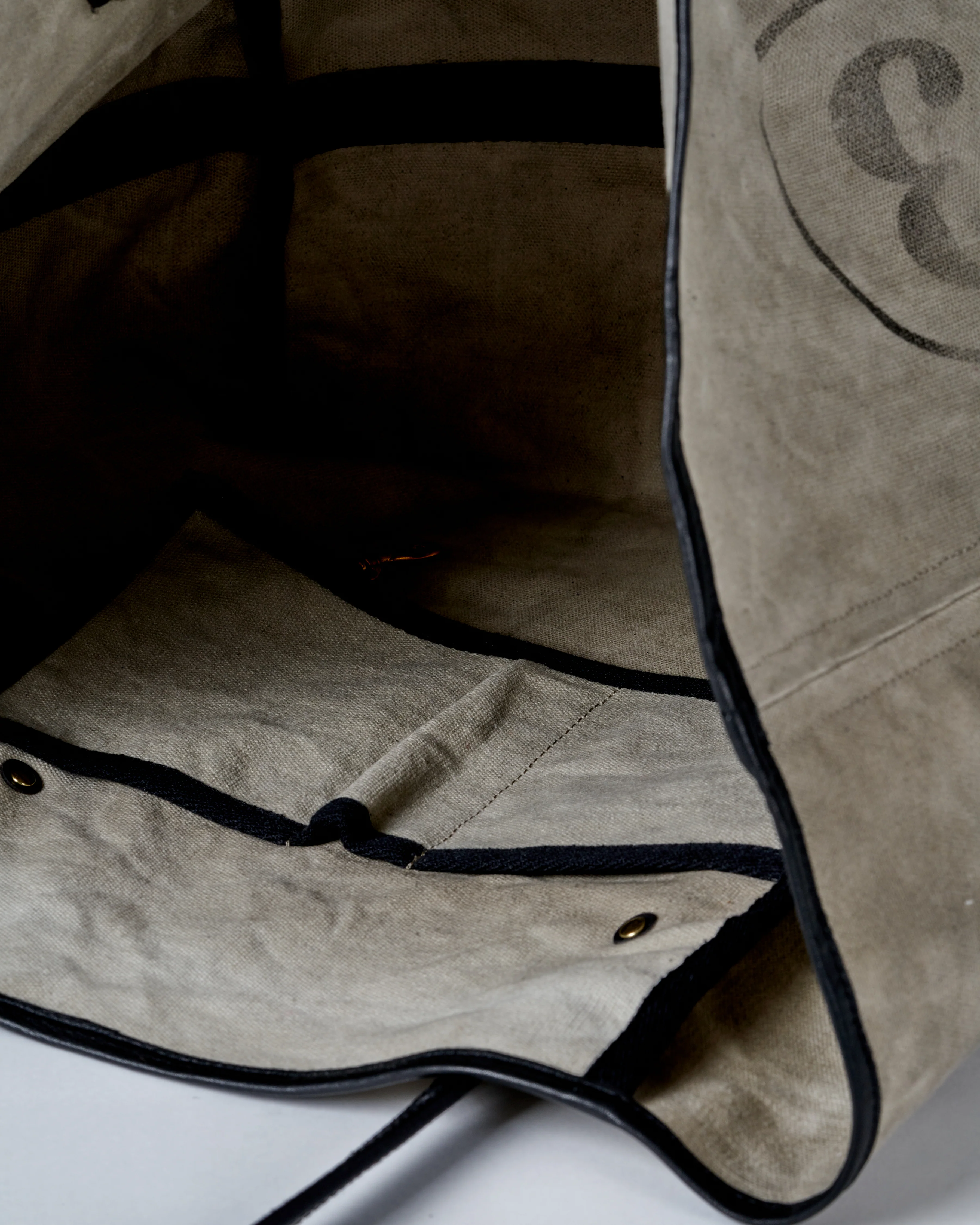 postal silver beach bag - washed mint and silver - Image 4