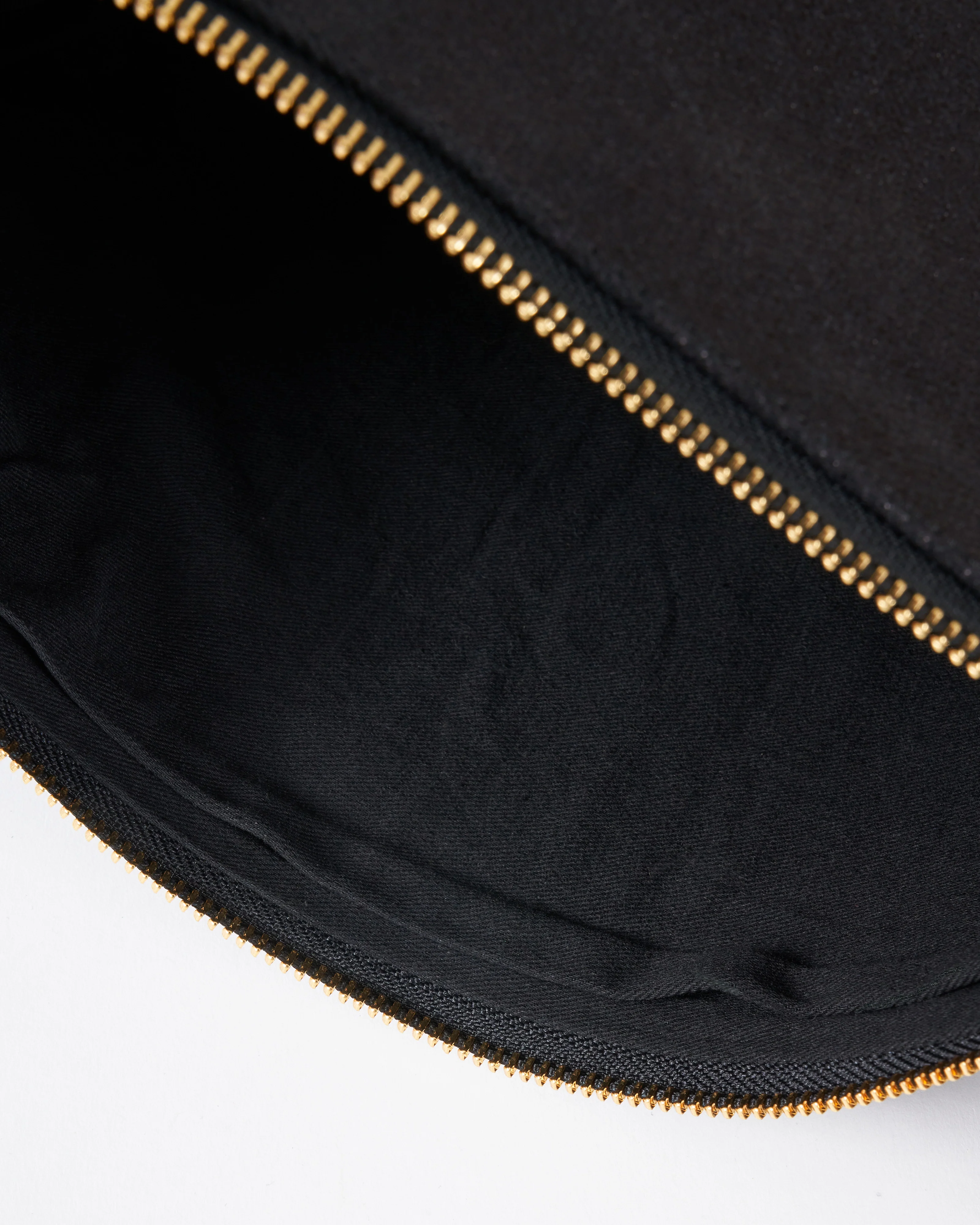 slick black canvas oversized pouch - Image 4