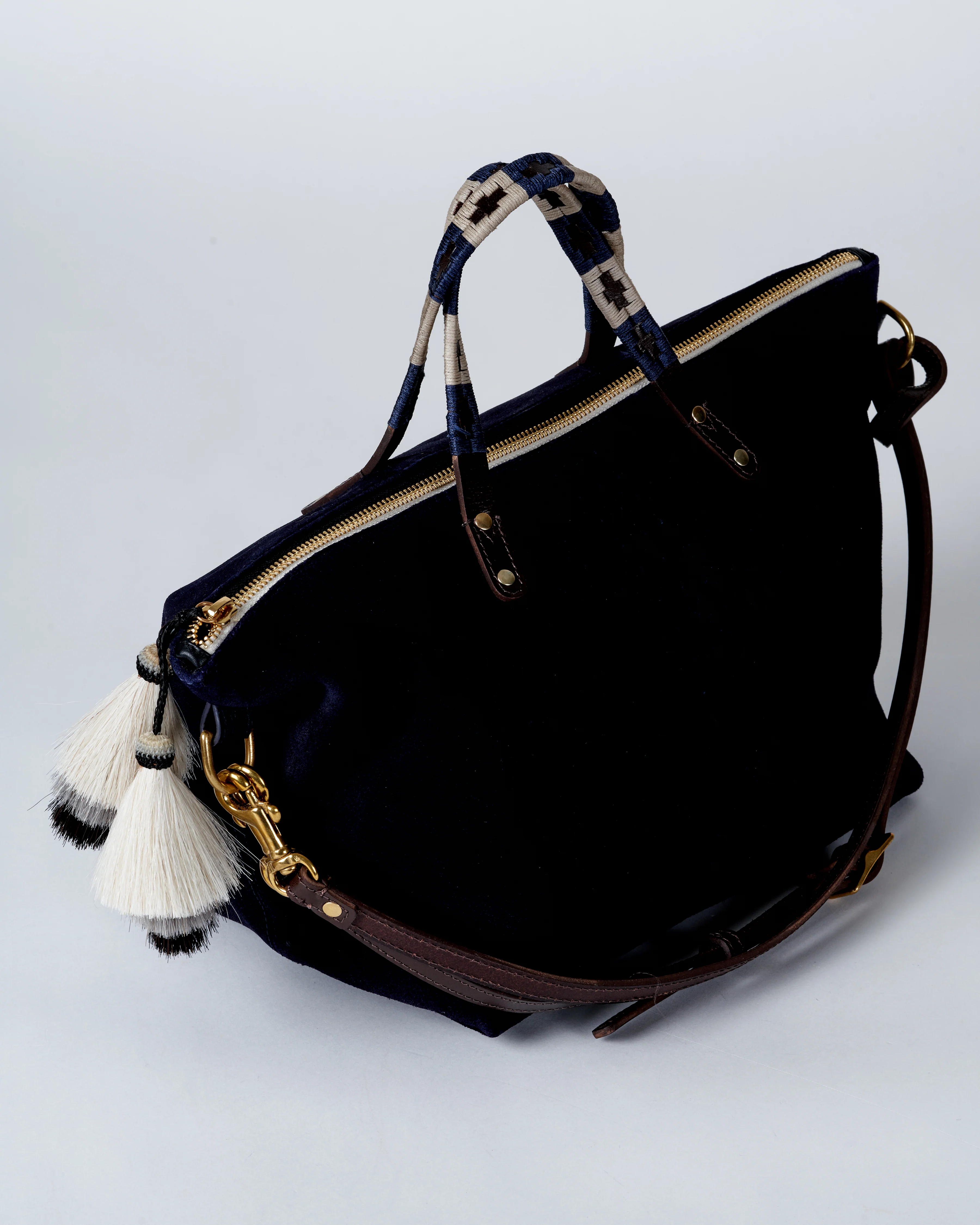 suede polo devon holdall - navy - Image 3