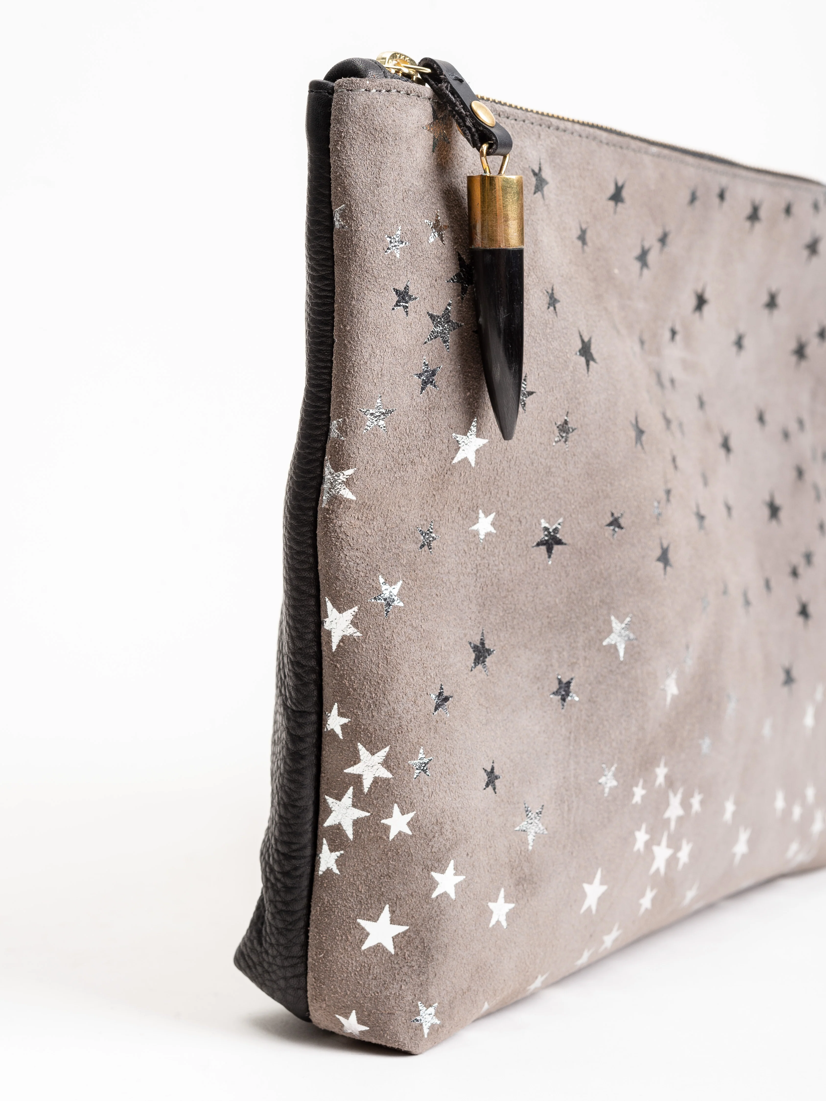 medium pouch - taupe star - Image 3