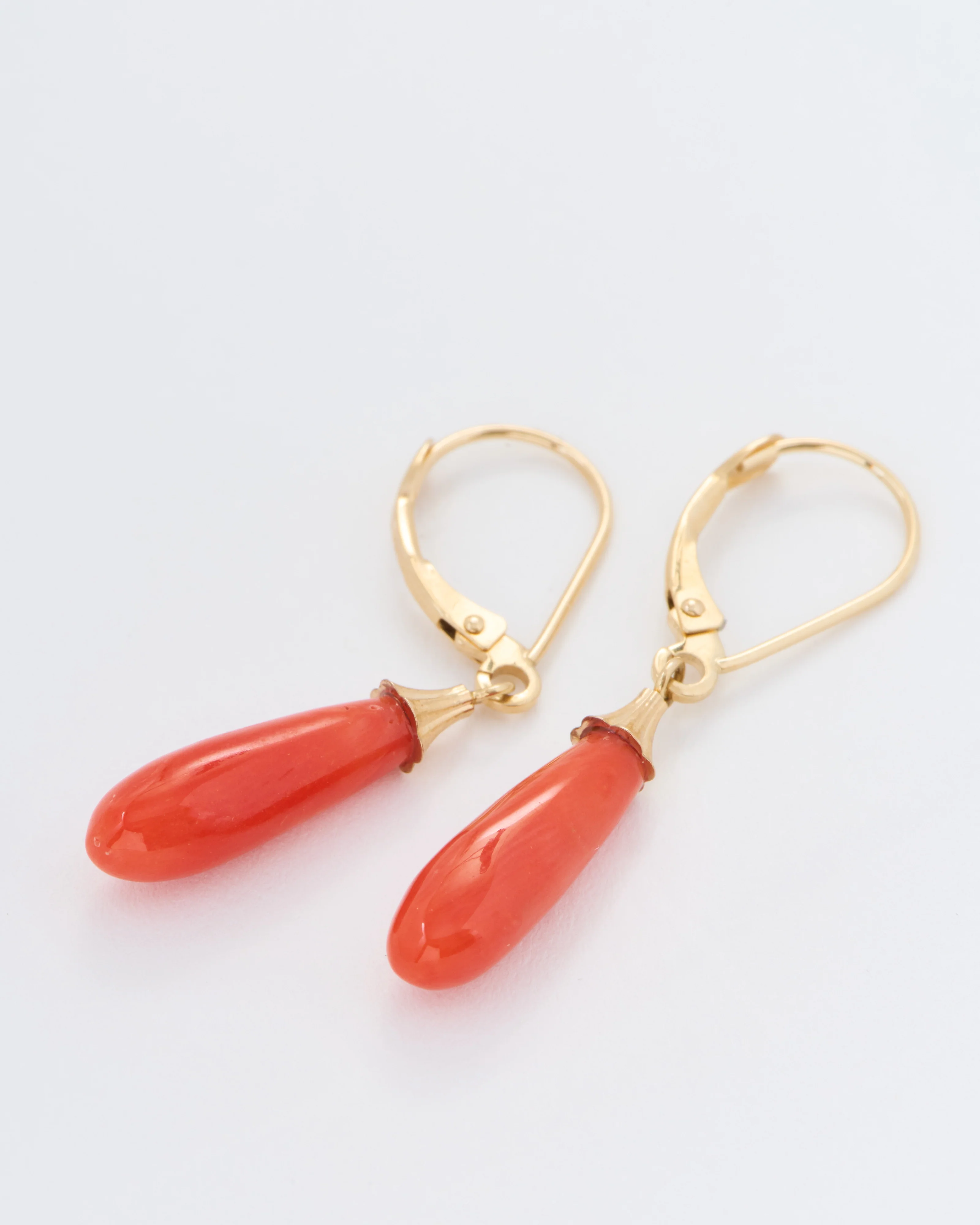 coral stone drop earrings - Image 5