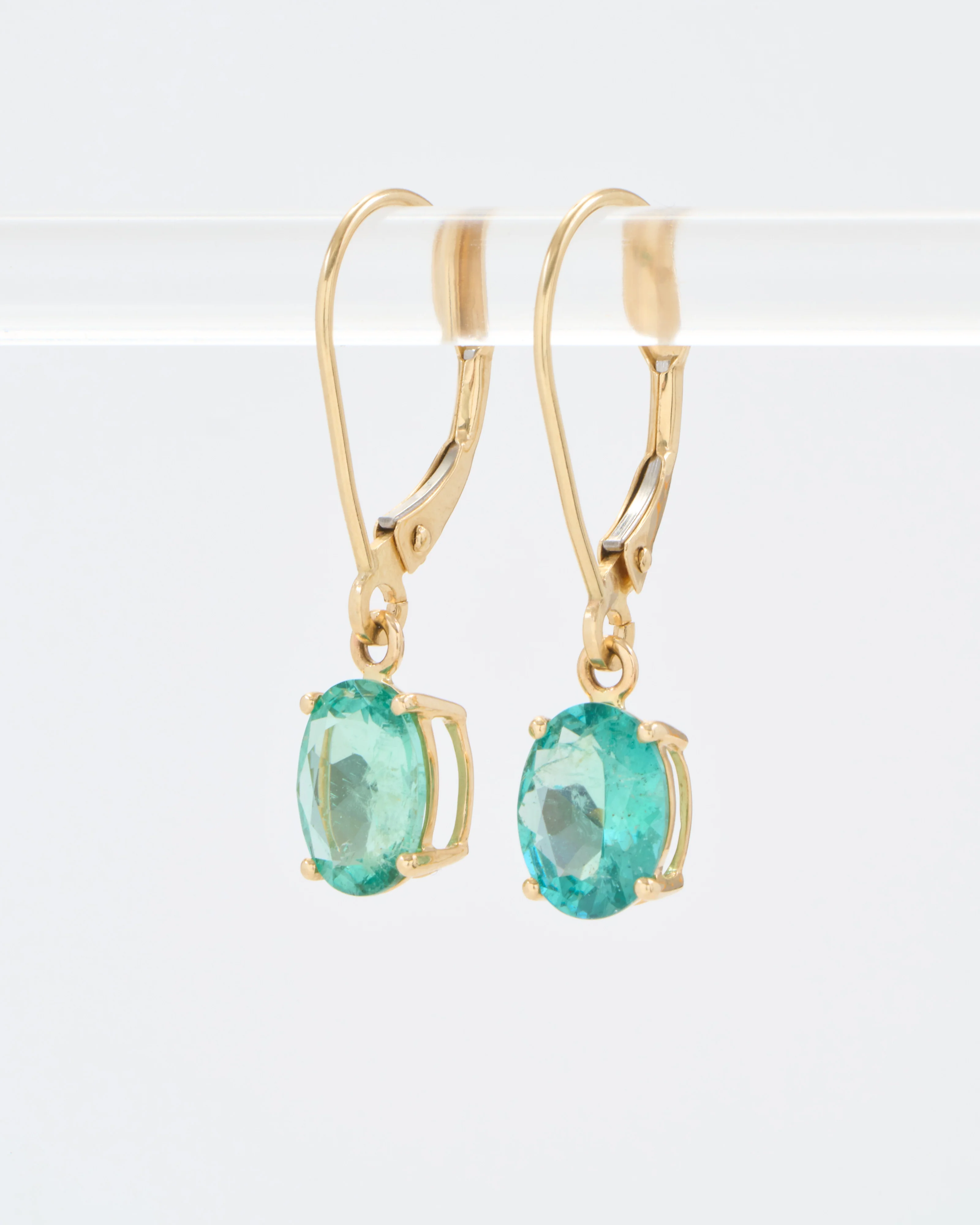 emerald drop earrings - Image 3