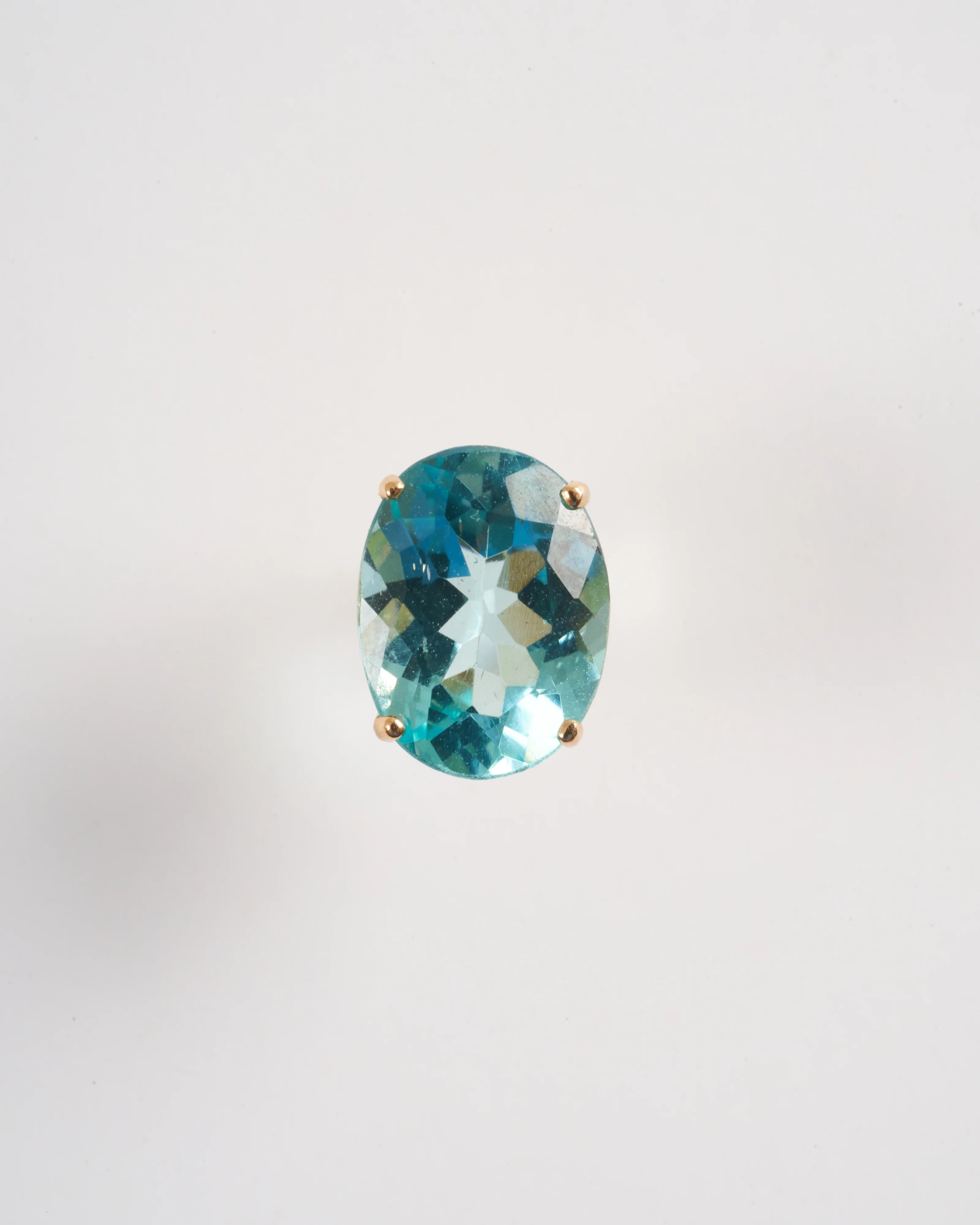 oval faceted apatite earrings - blue - Image 4