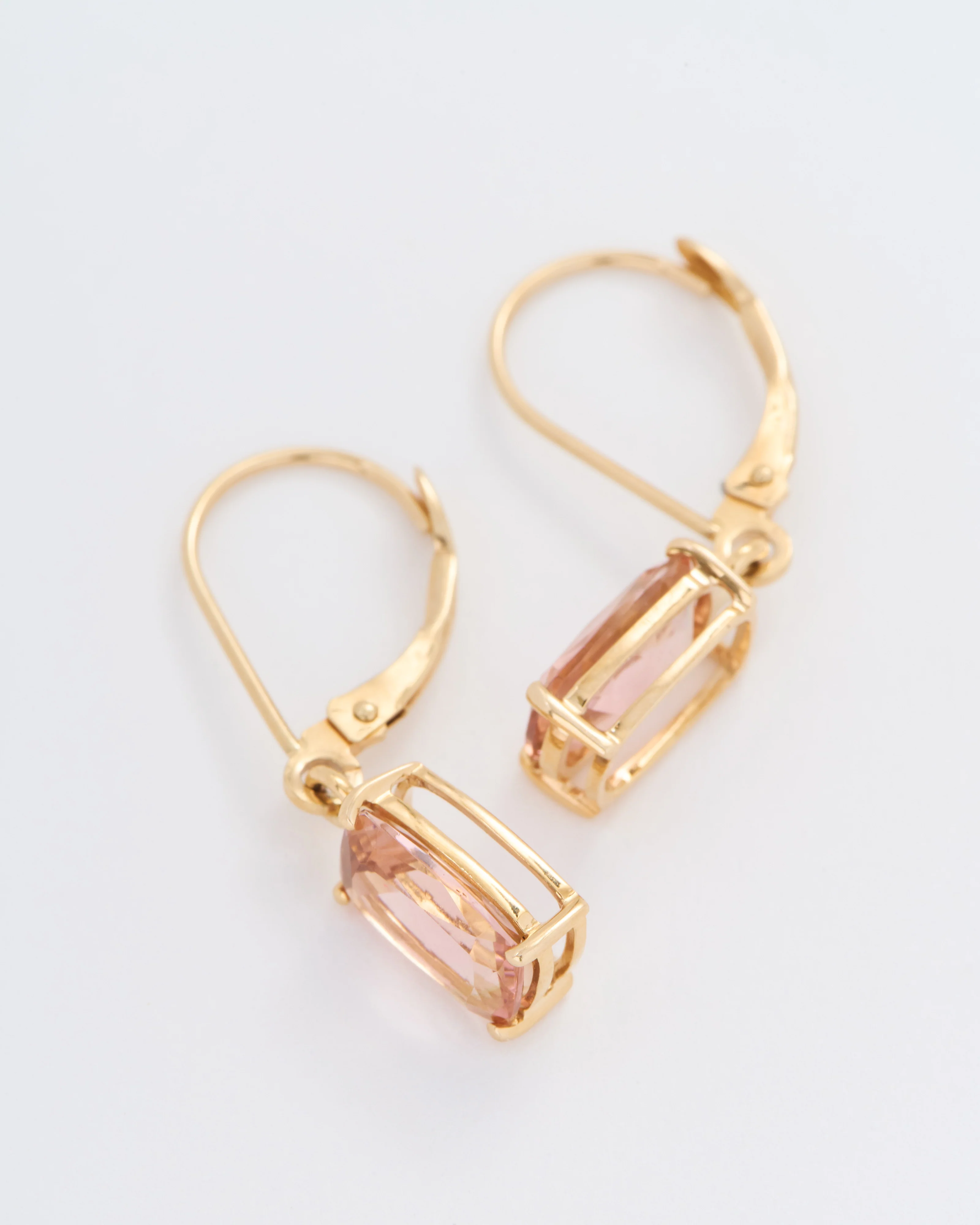 pink tourmaline drop earrings - Image 5