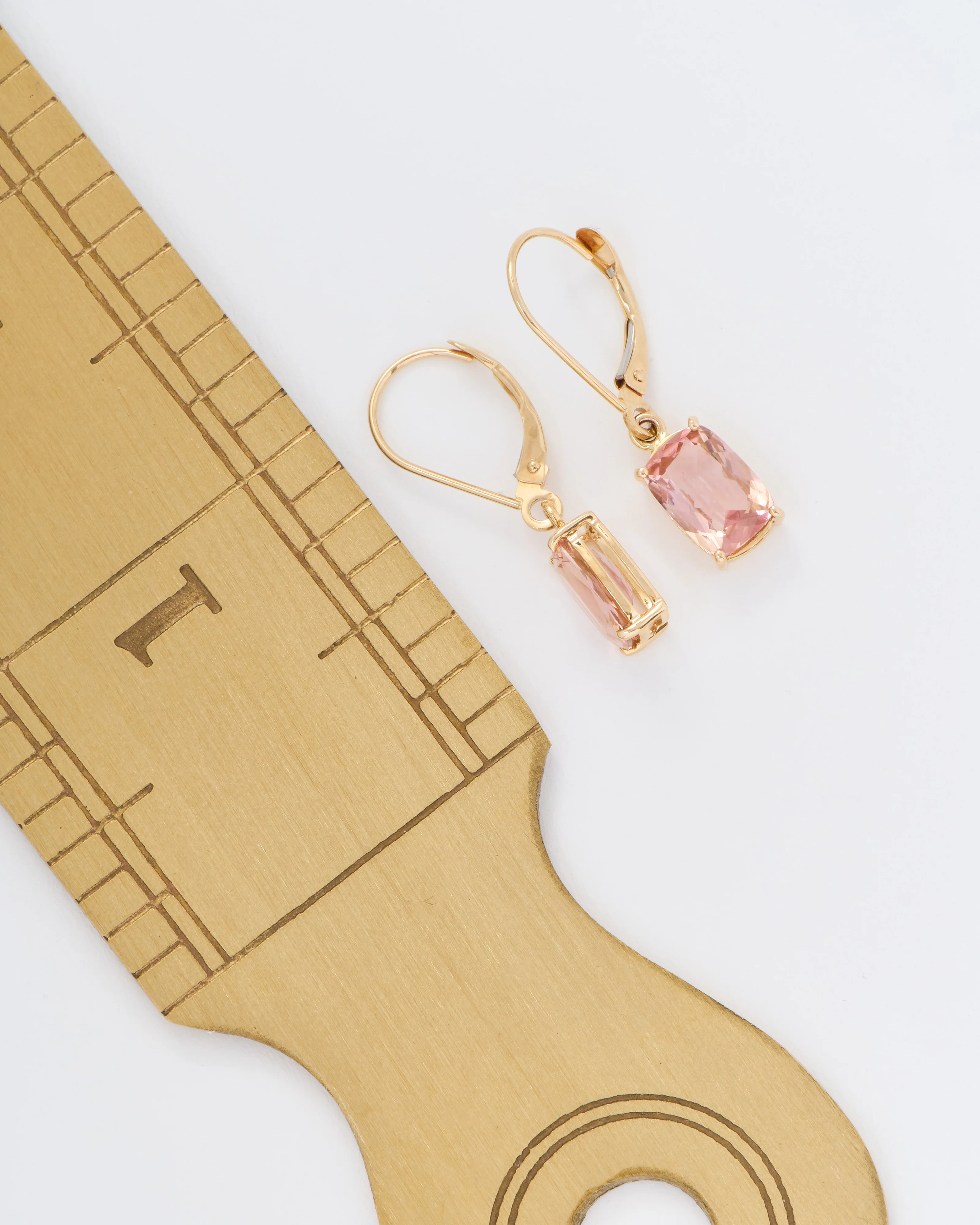 pink tourmaline drop earrings - Image 8