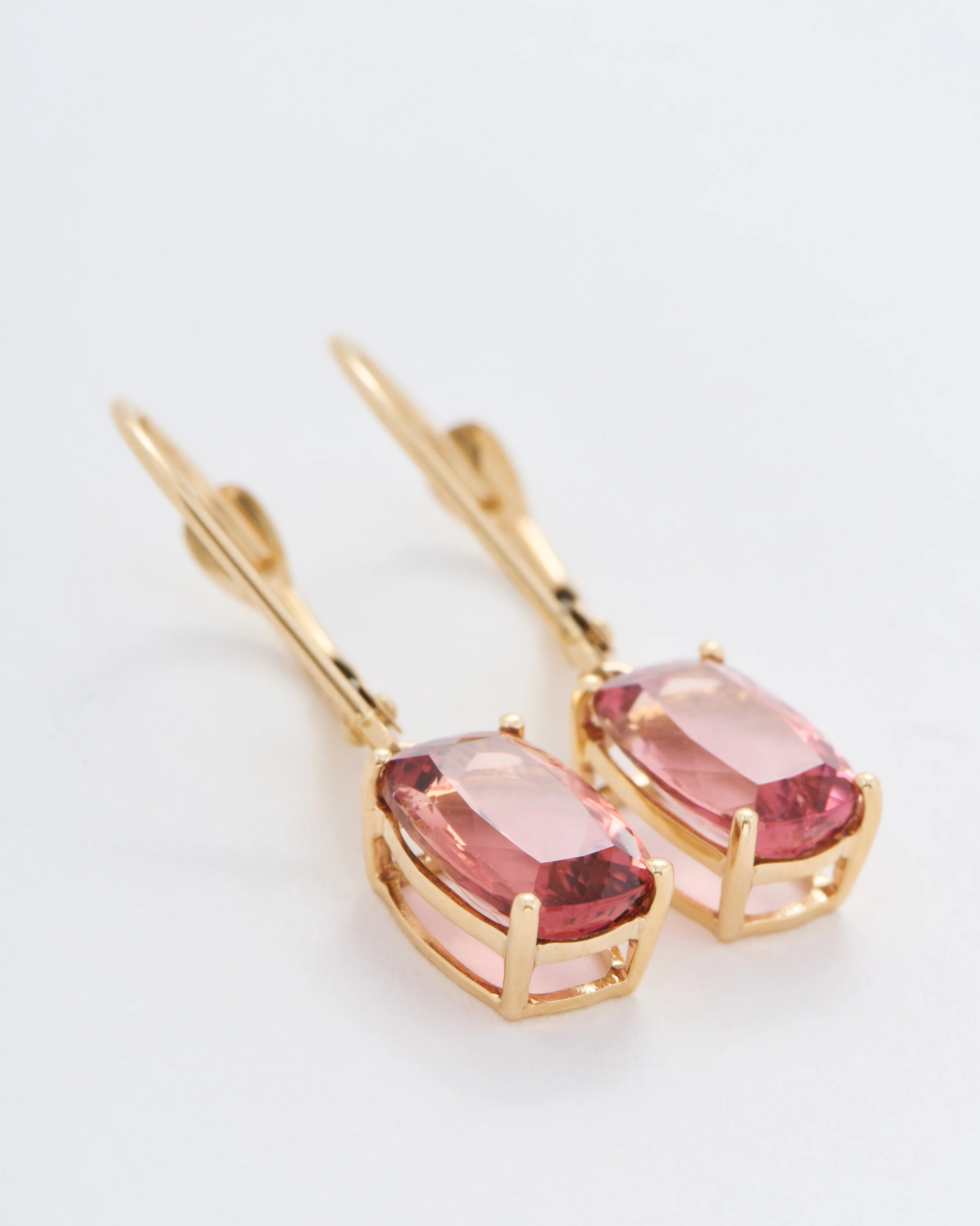 pink tourmaline drop earrings - Image 5