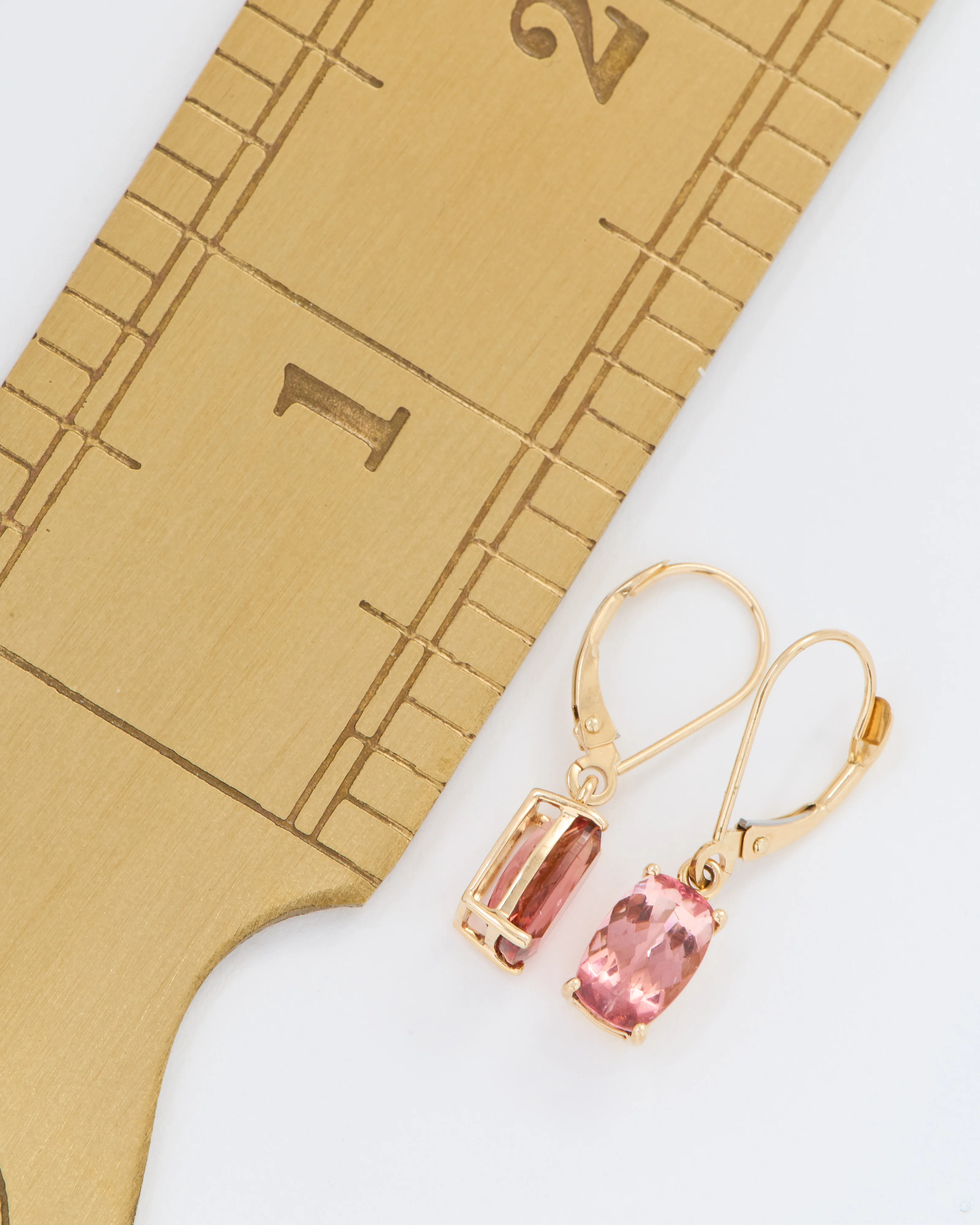 pink tourmaline drop earrings - Image 9
