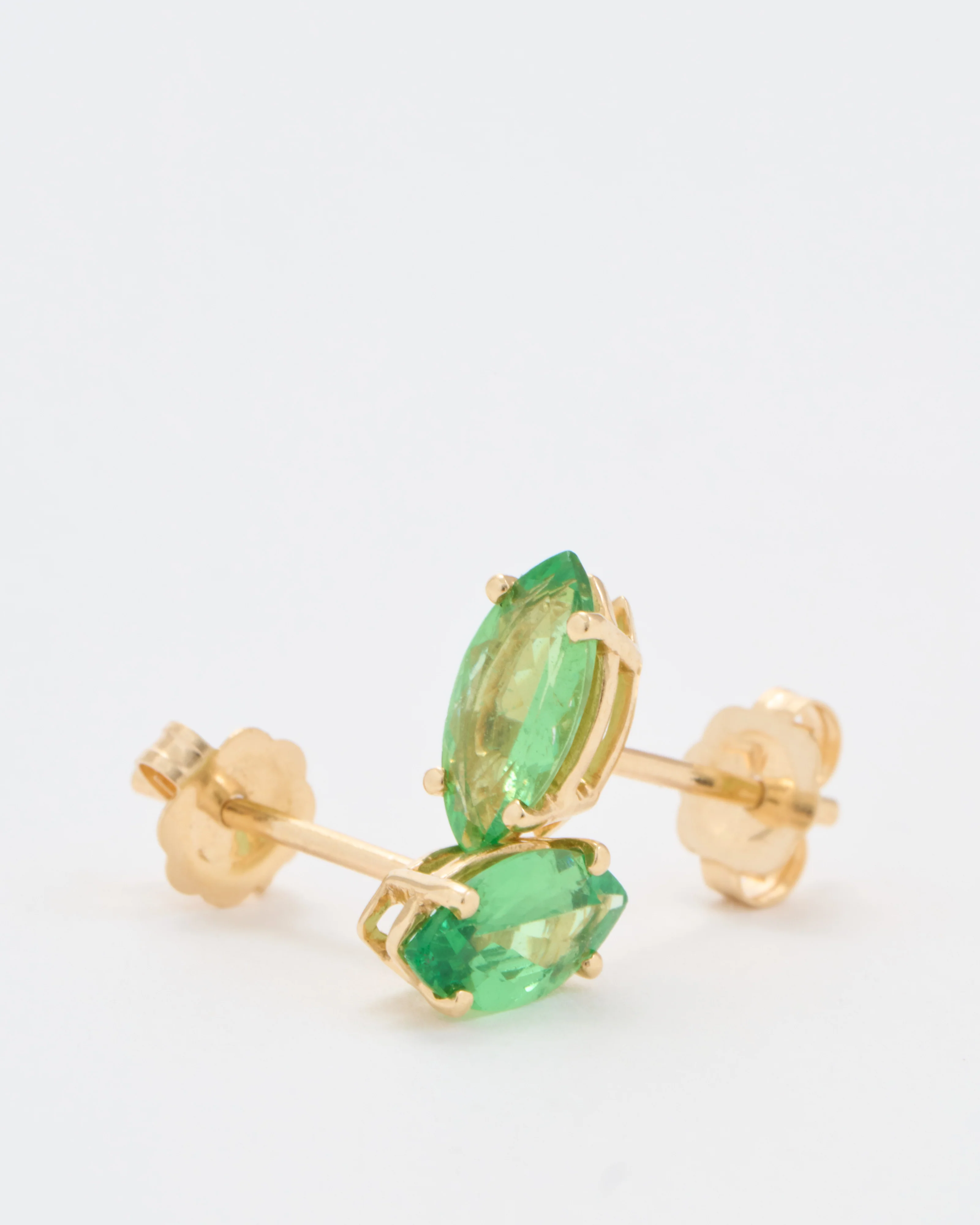 tsavorite garnet stud earrings - Image 2