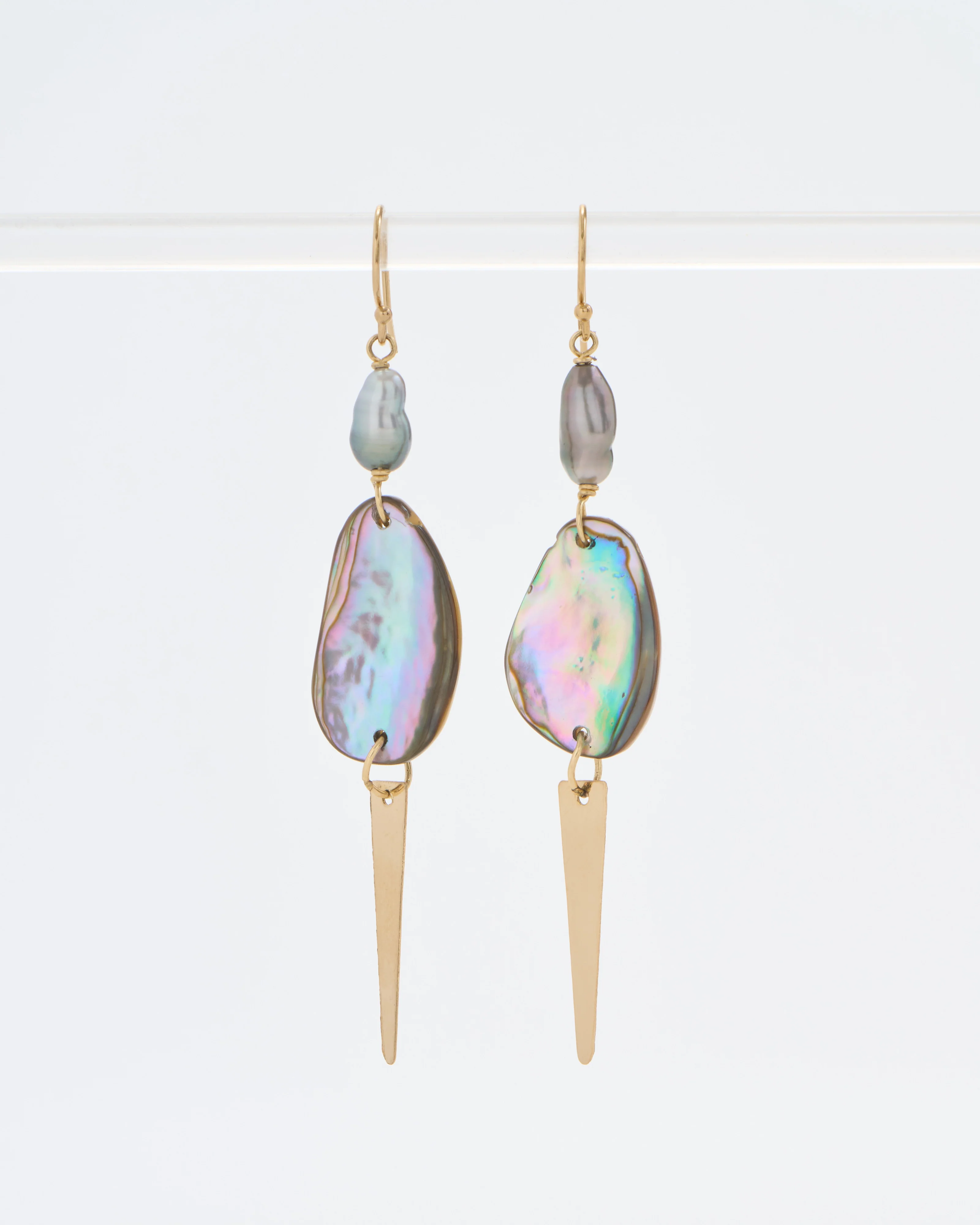 freshwater, mother of pearl earrings ofk