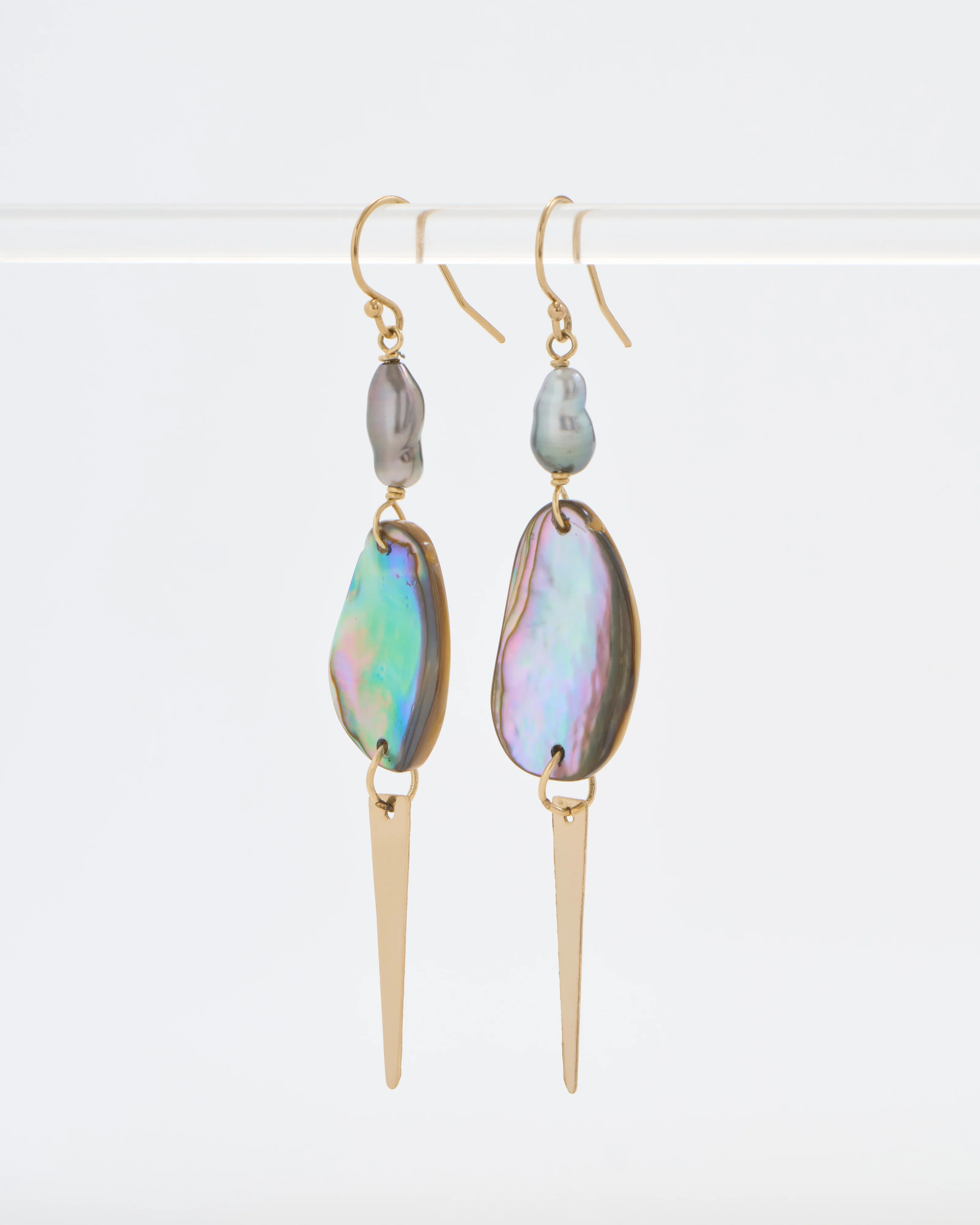 freshwater, mother of pearl earrings ofk - Image 3