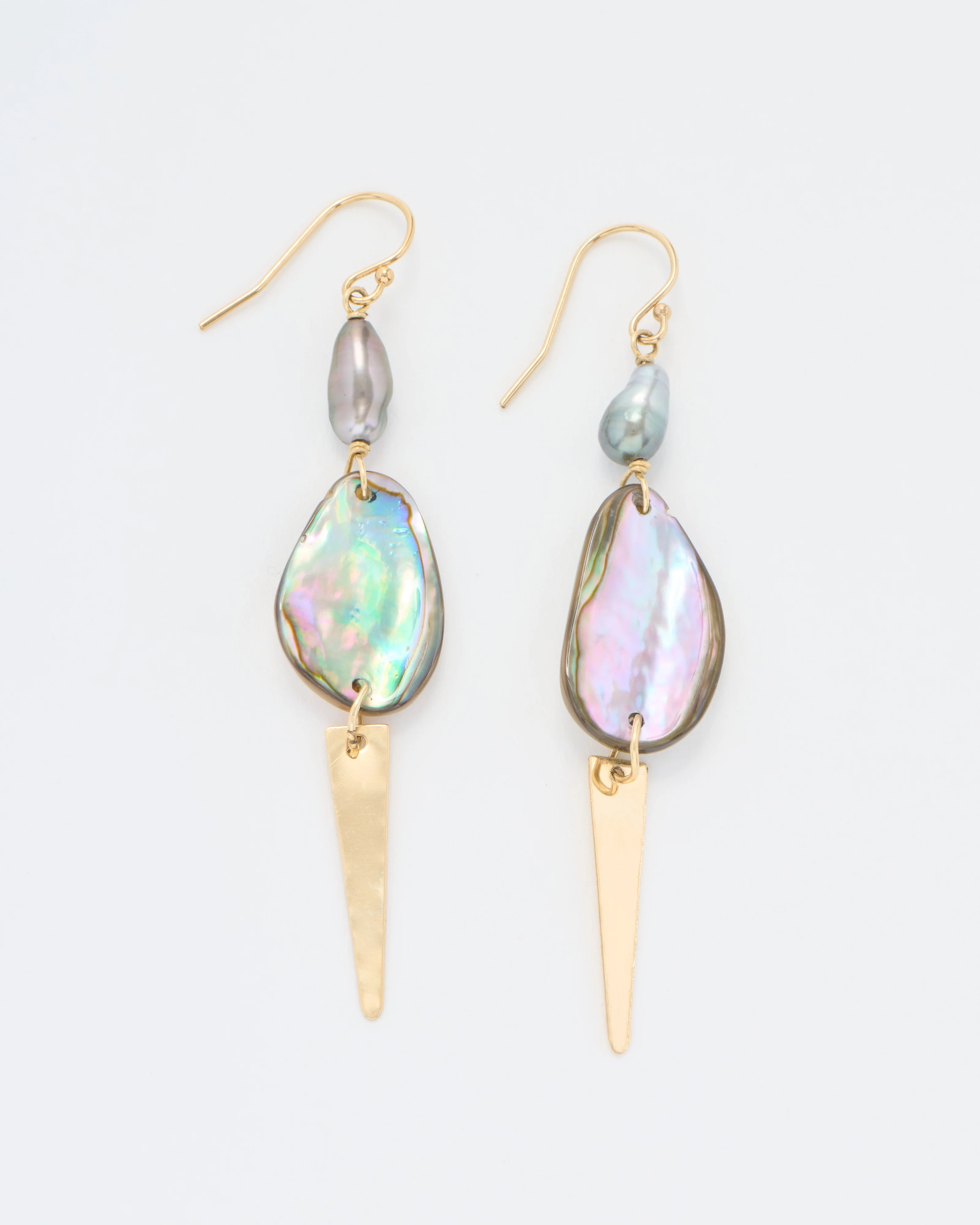 freshwater, mother of pearl earrings ofk - Image 4
