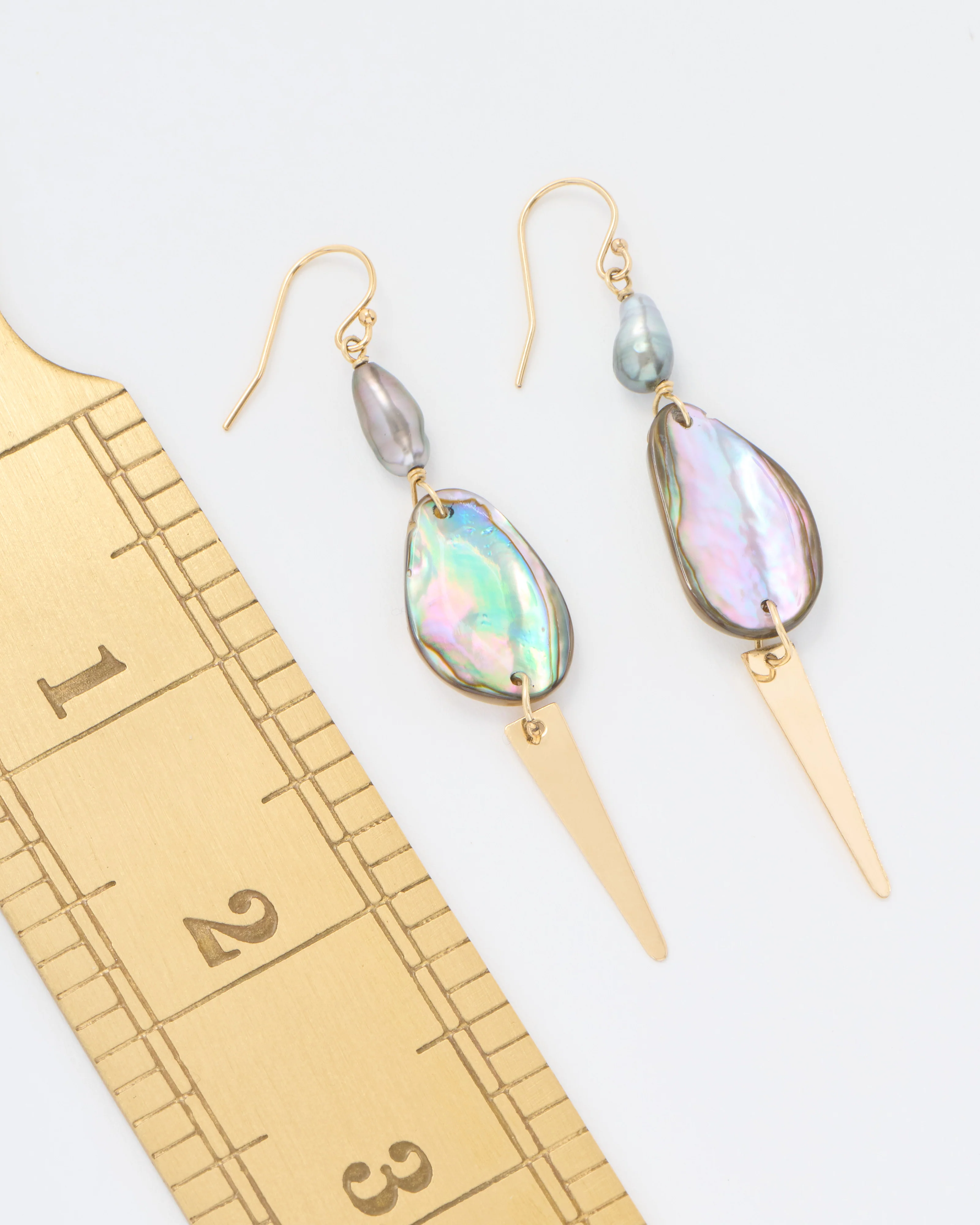 freshwater, mother of pearl earrings ofk - Image 6