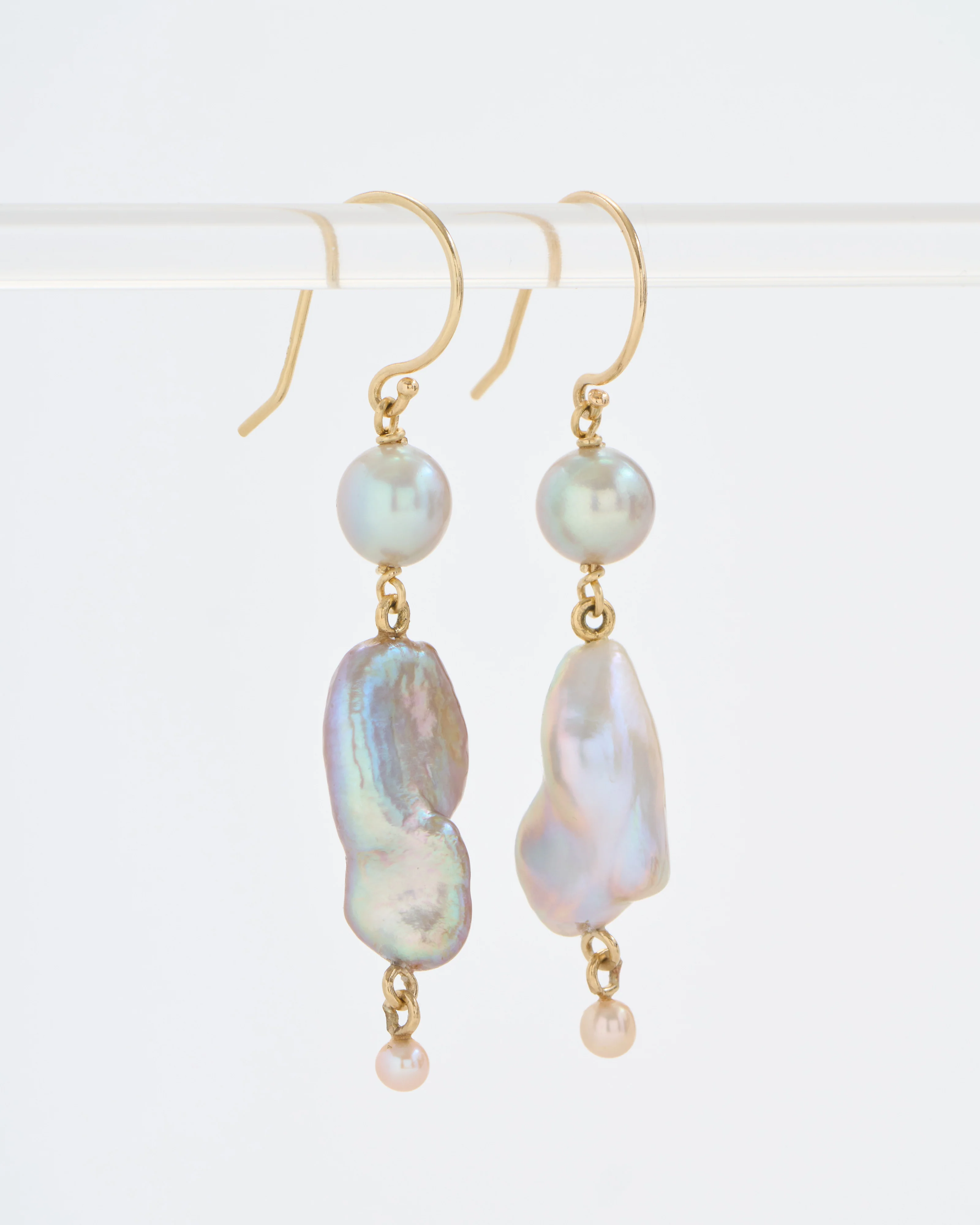 mixed pearl earrings ofk - Image 3
