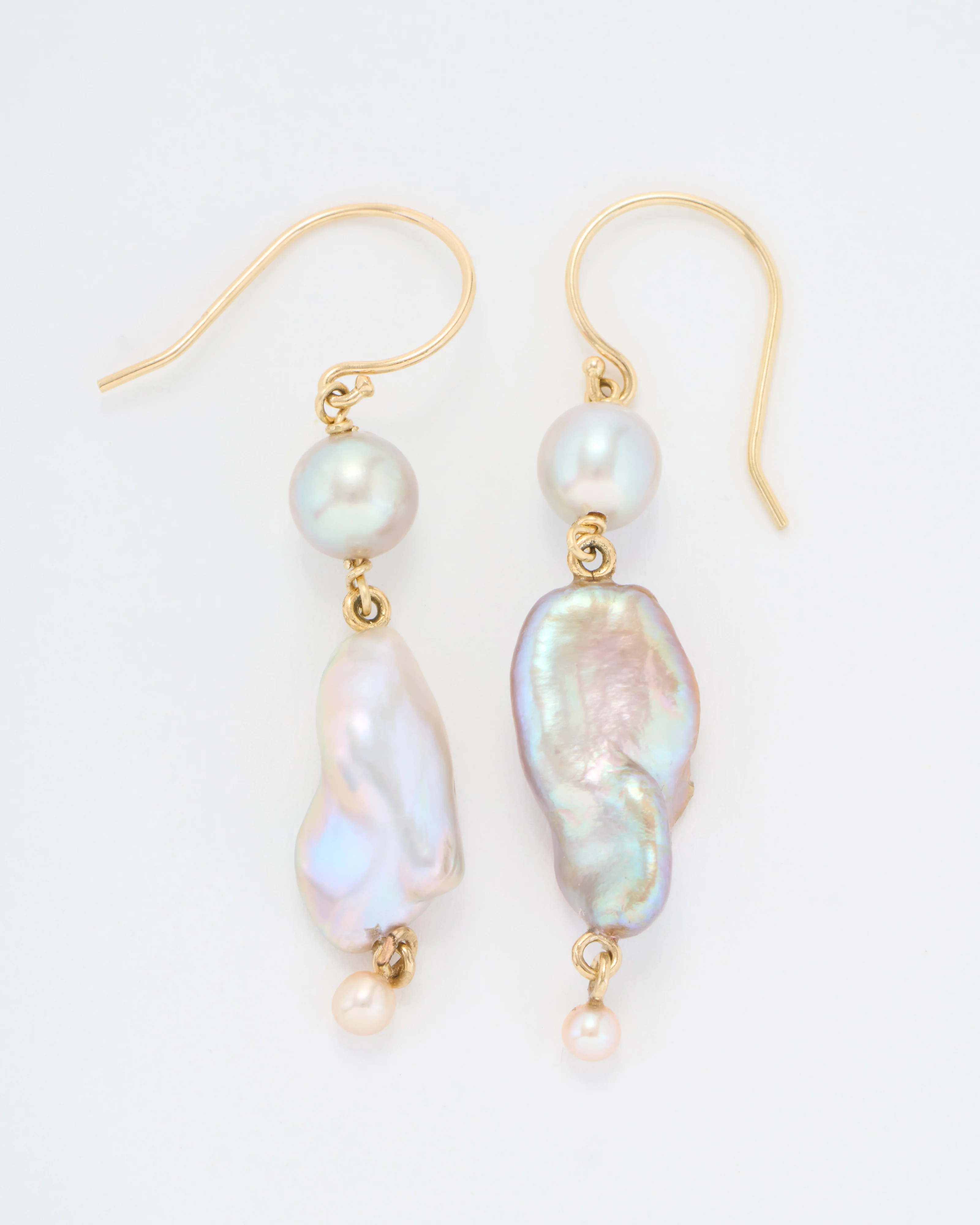 mixed pearl earrings ofk - Image 4