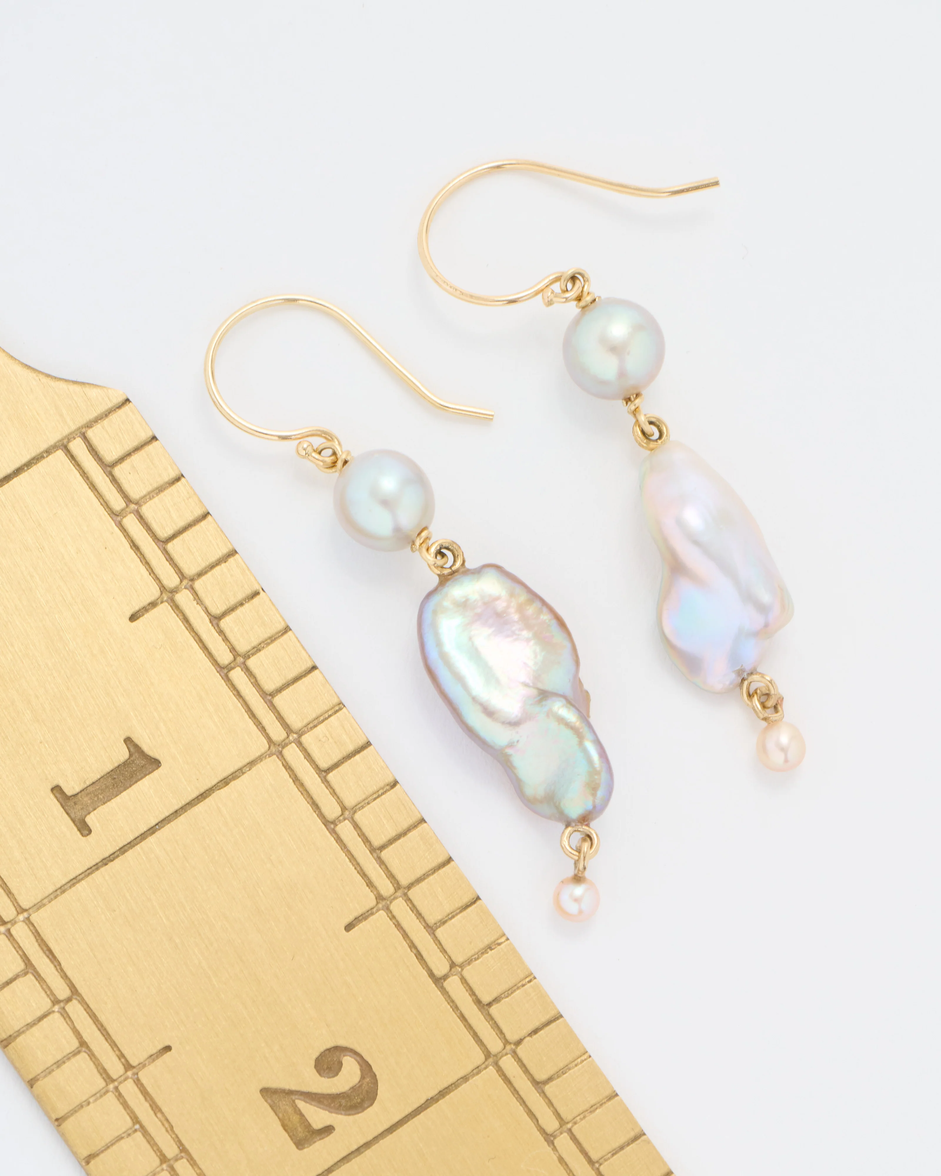 mixed pearl earrings ofk - Image 6