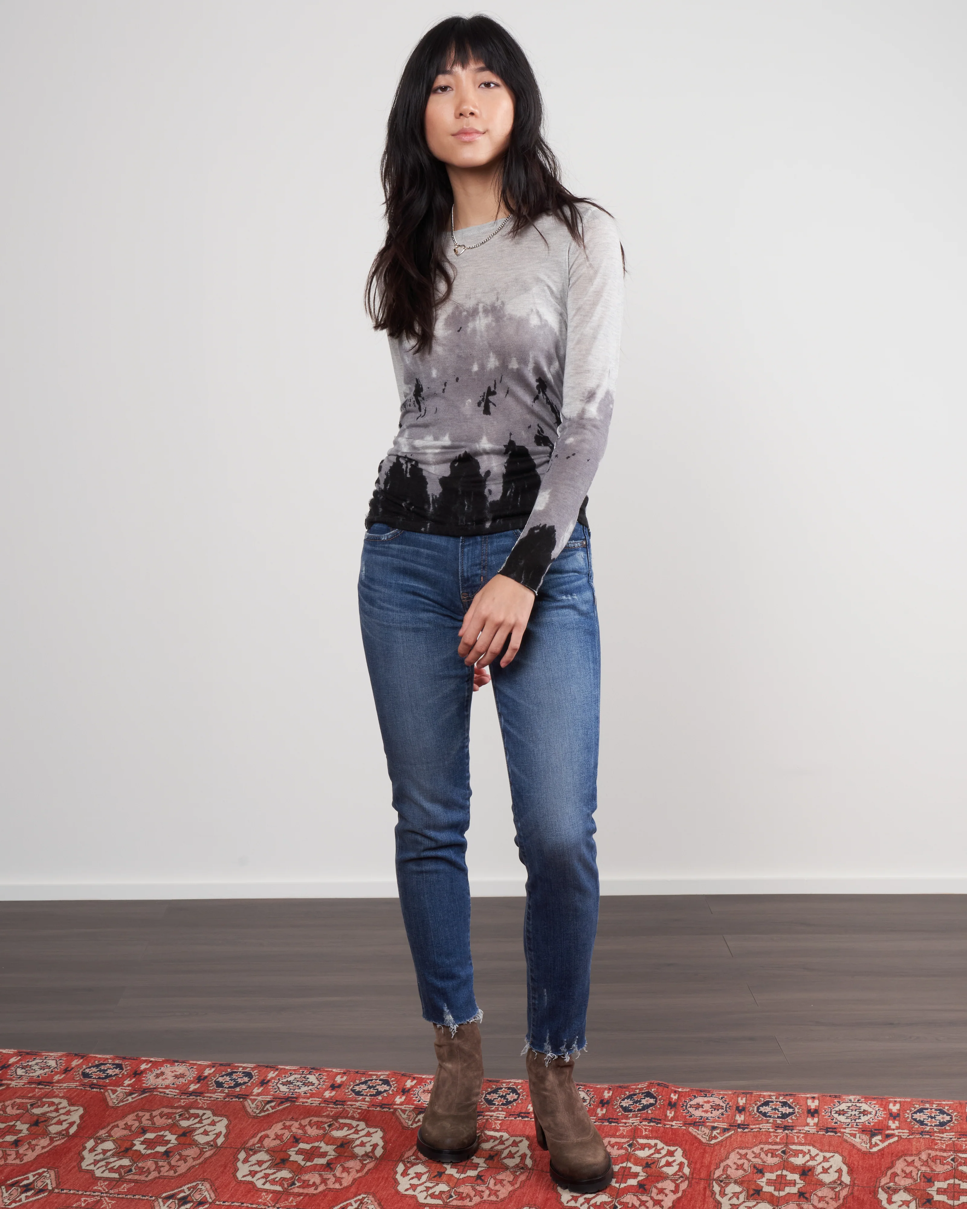 printed fitted crew - storm - Image 2