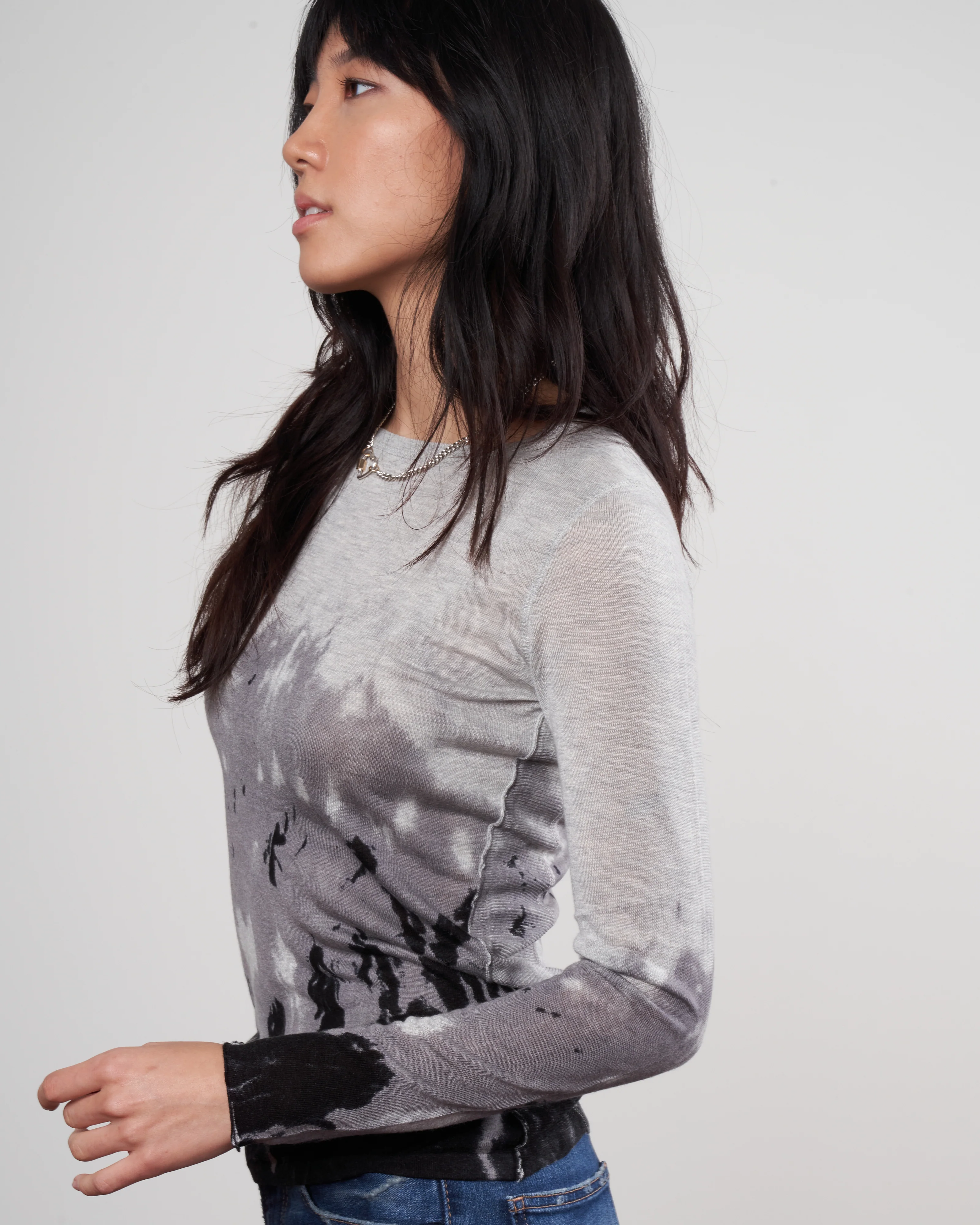 printed fitted crew - storm - Image 3
