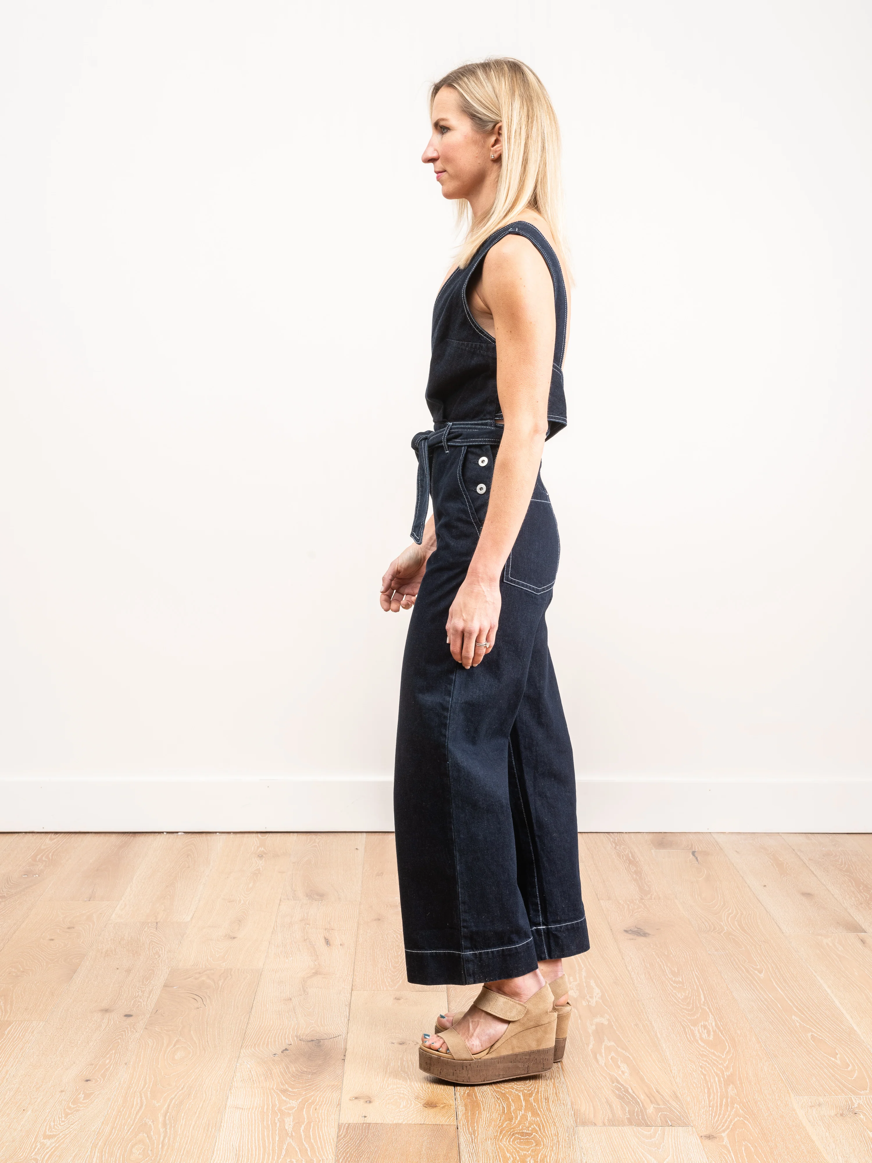 dark denim jumpsuit - Image 3