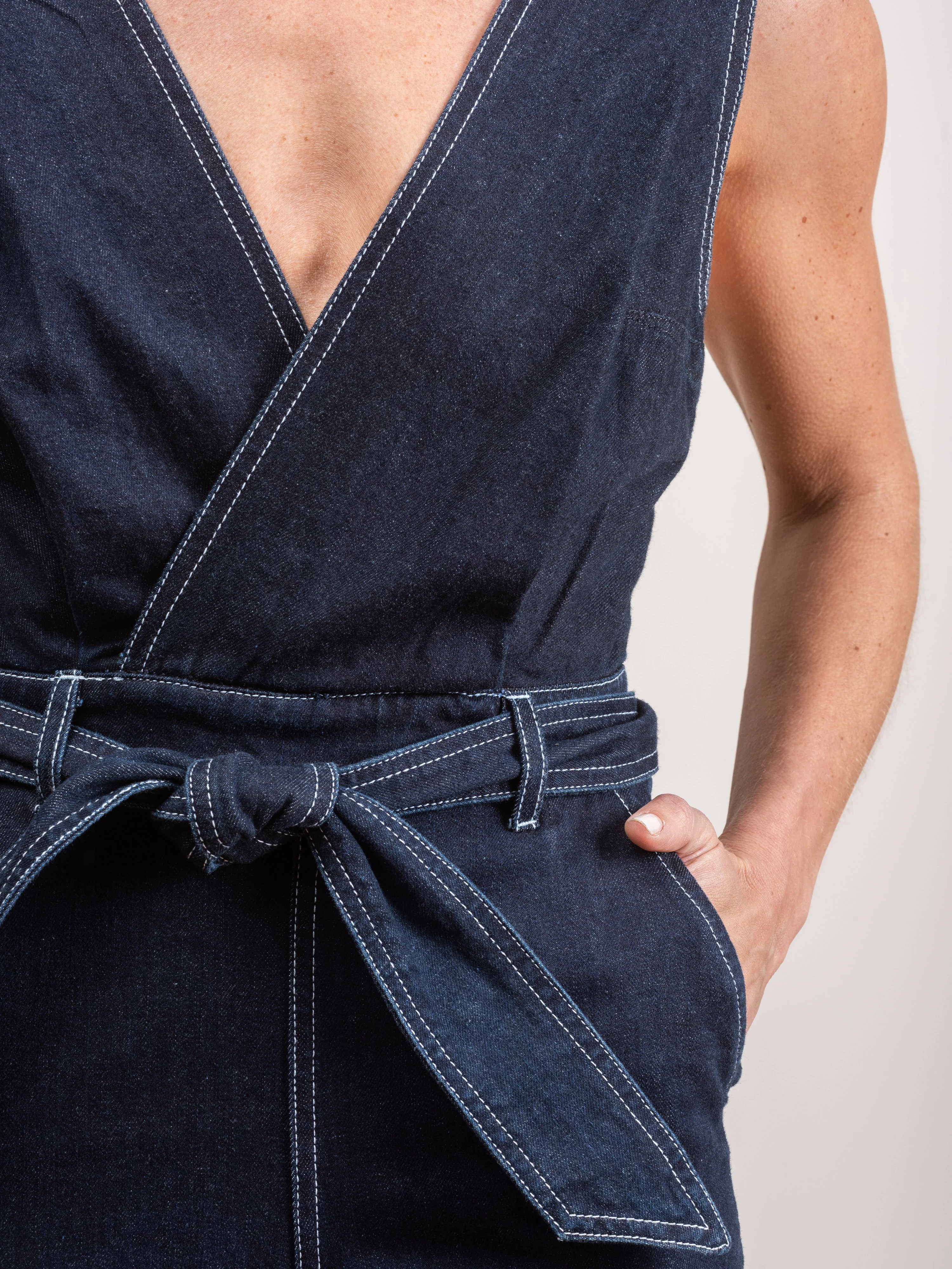 dark denim jumpsuit - Image 5