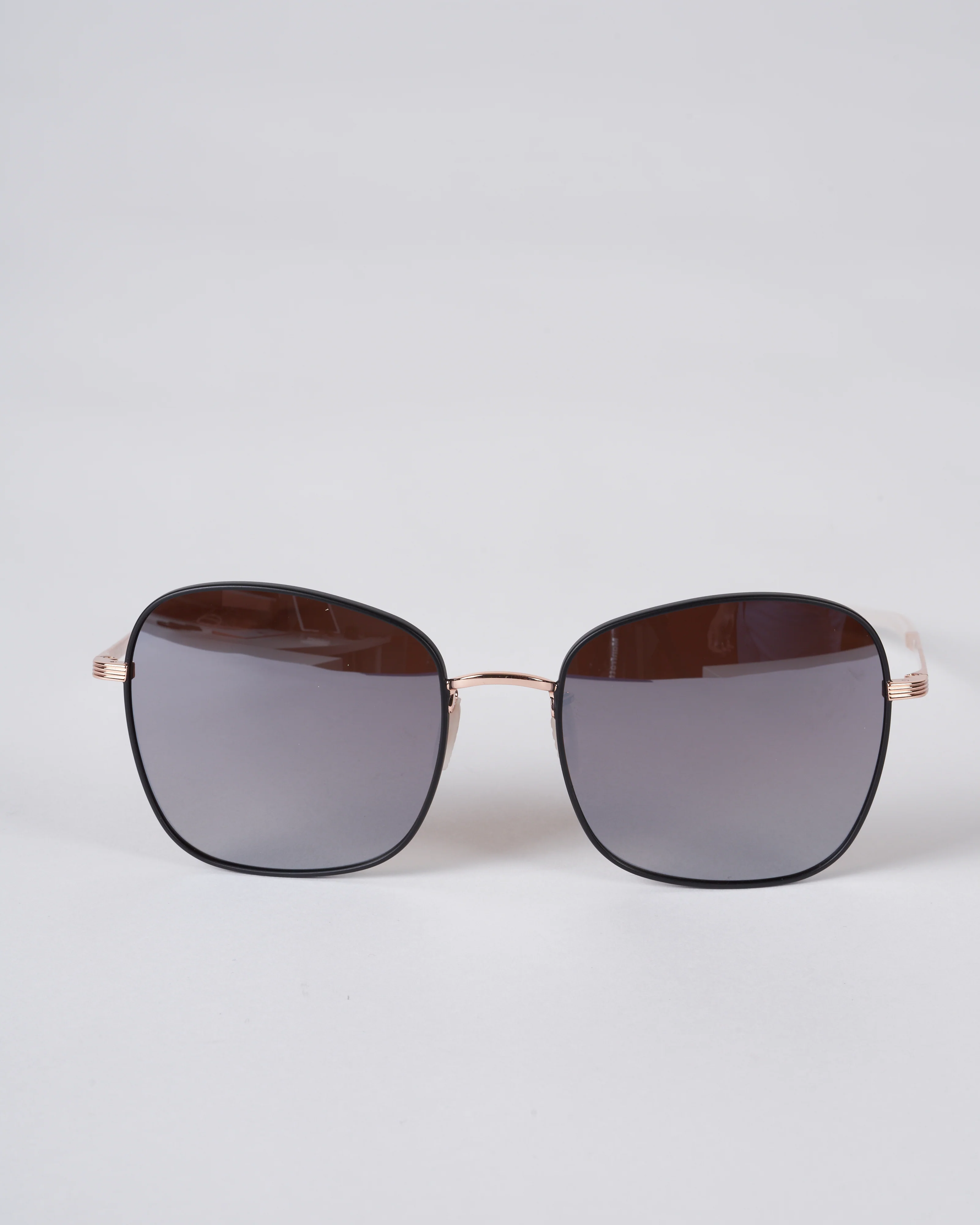 sabine - matte black and rose gold mirror