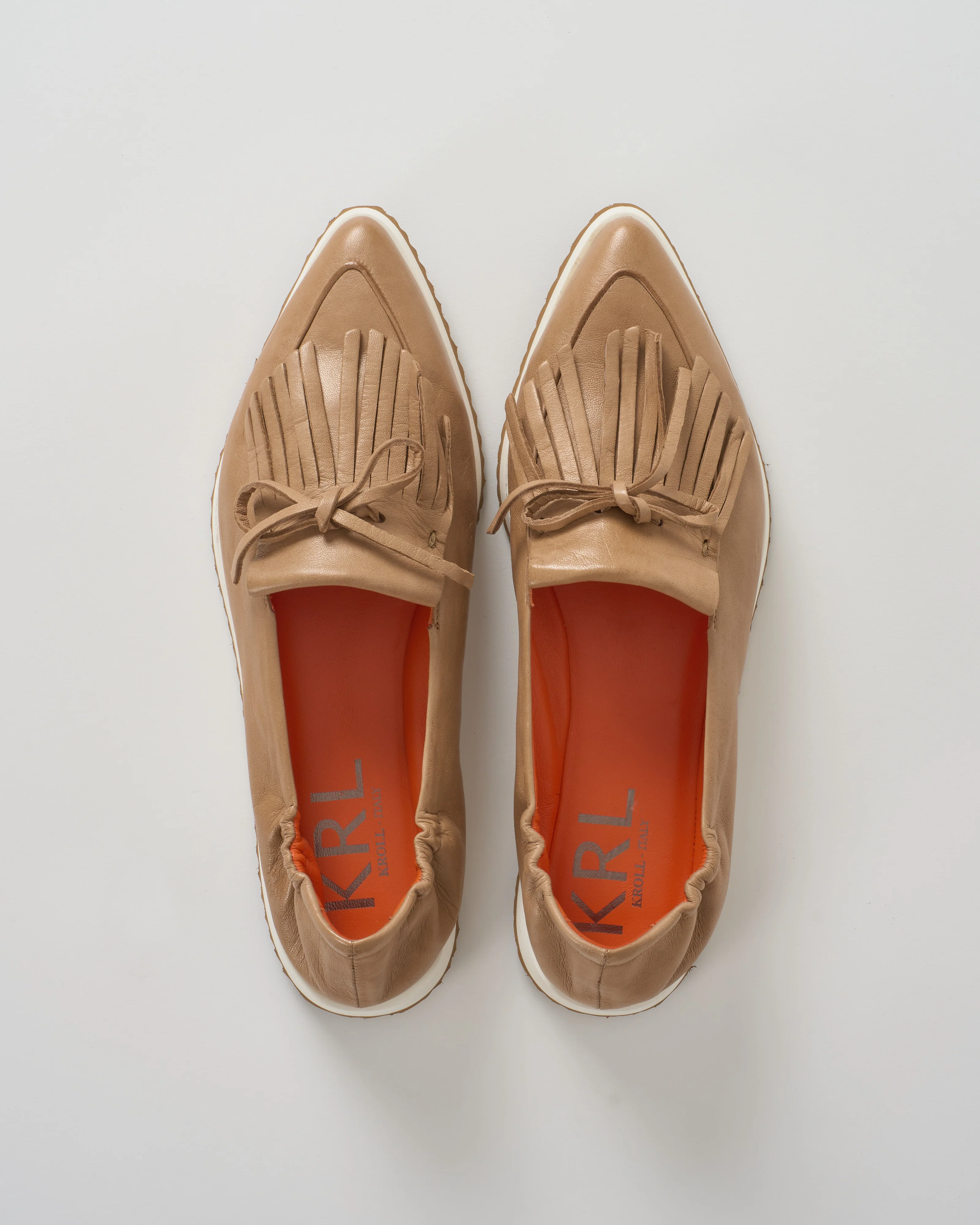 pointed toe kiltie tassel flat with sport bottom - Image 2