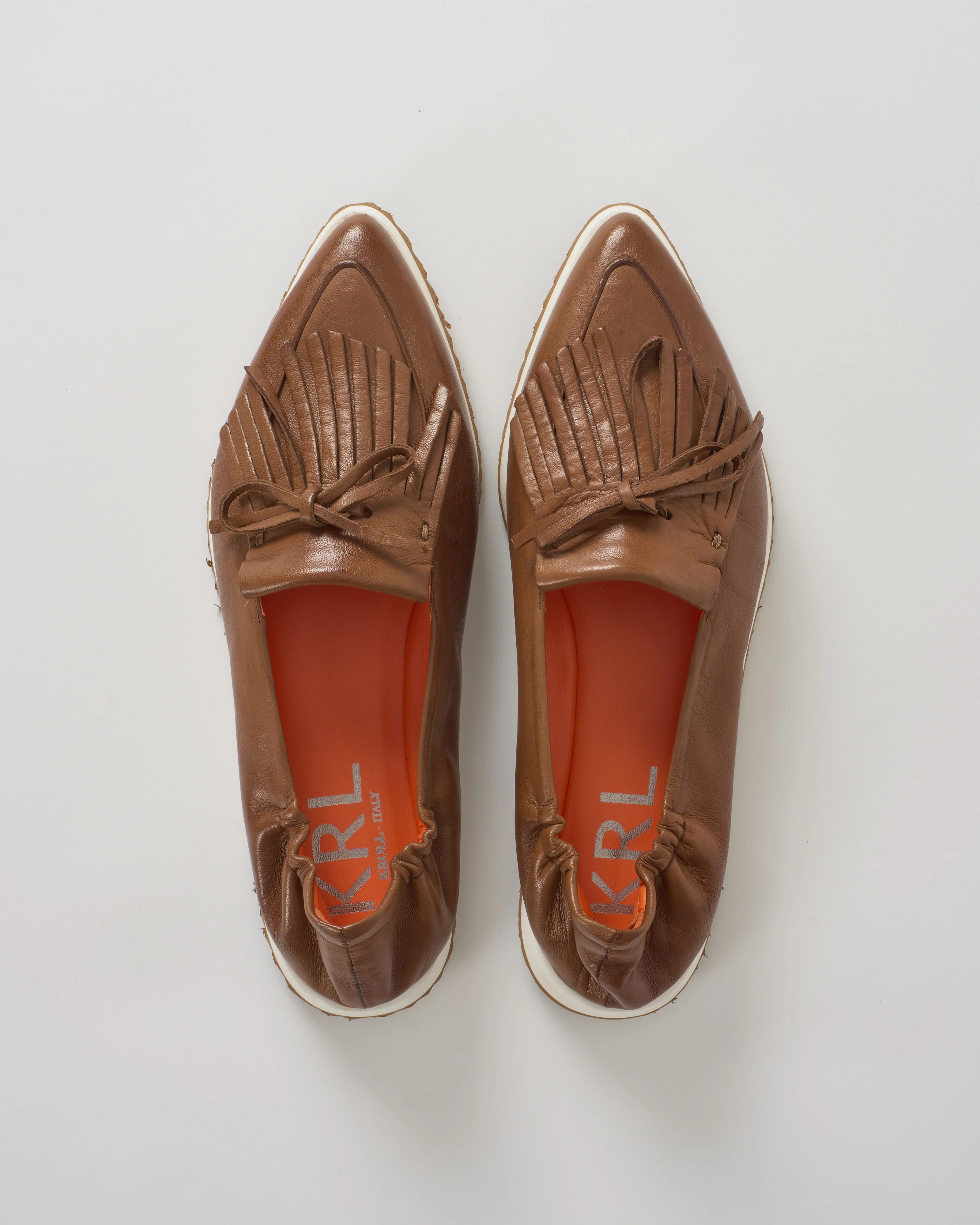 pointed toe kiltie tassel flat with sport bottom - Image 2