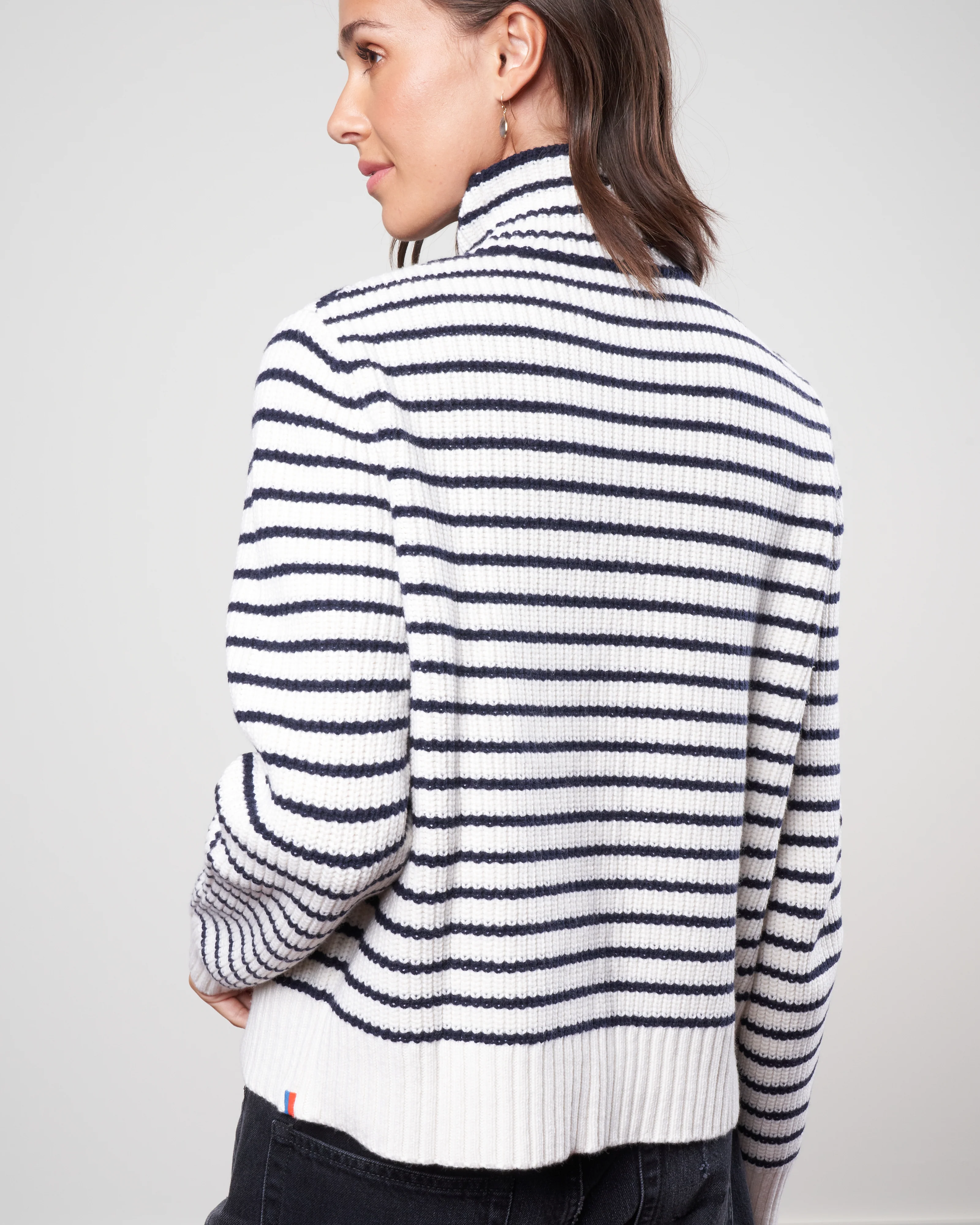 the banks sweater - cream/navy - Image 4
